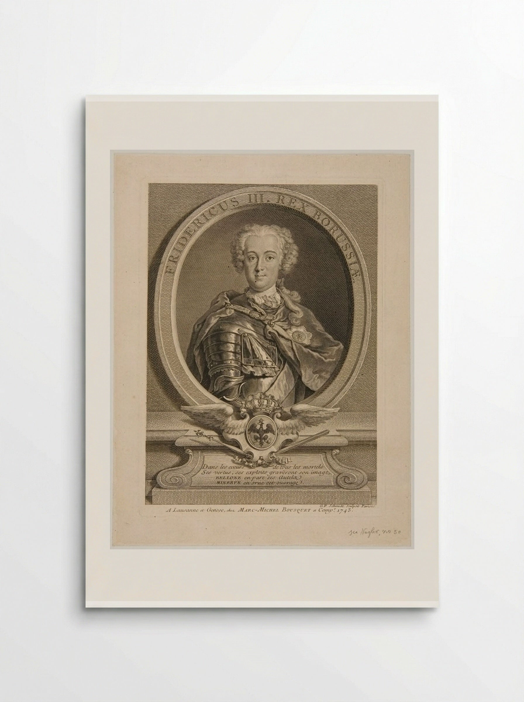 Fridericus III, Rex Borussiae - Georg Friedrich Schmidt - Poster