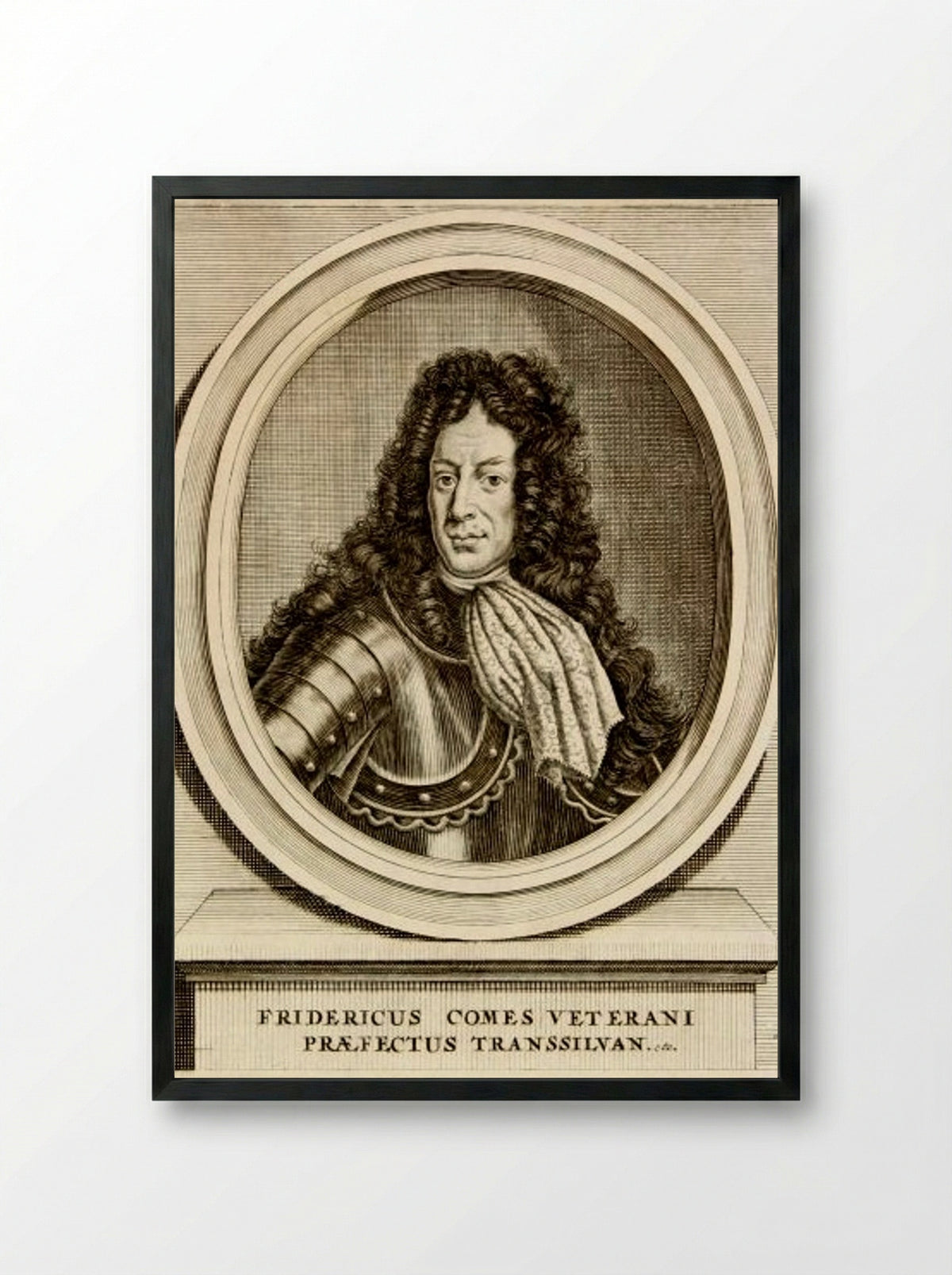 Friedrich Graf von Veterani - Elias Nessenthaler - Framed Print Black