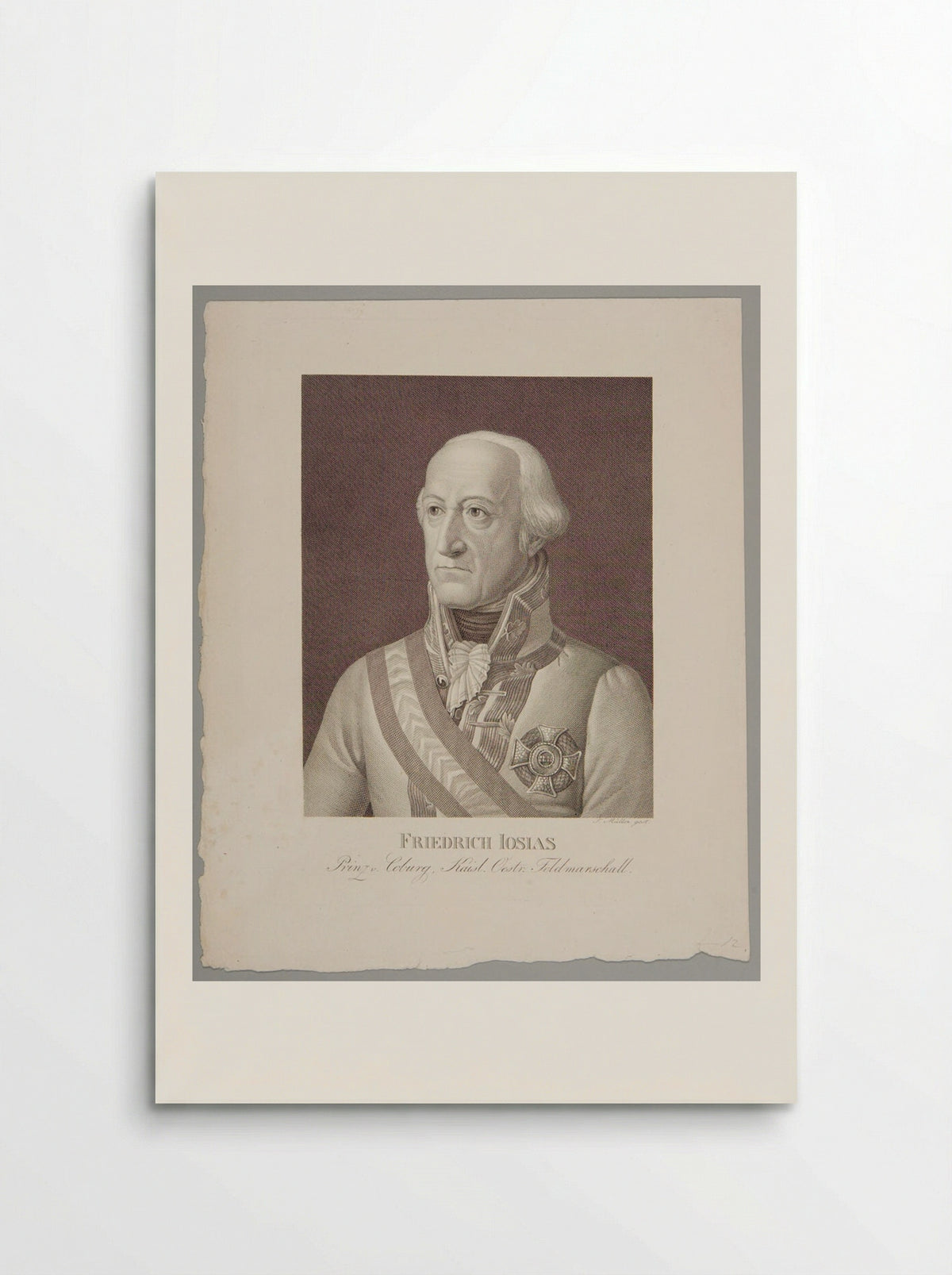 Friedrich Josias, Prince of Coburg - Johann Friedrich Wilhelm Müller - Poster