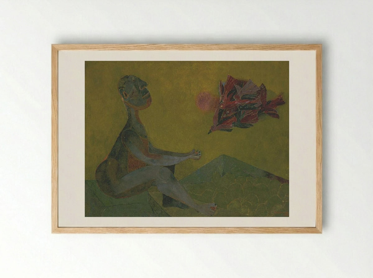 Friend of the Birds - Rufino Tamayo - Framed Print Wood