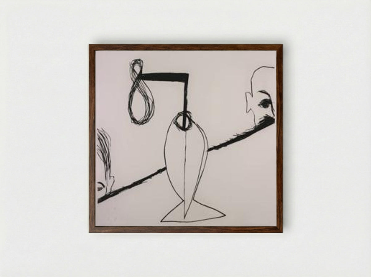 From Endless Modern Licking of Crashing Globe - Time Bomb - Framed Print Dark Wood