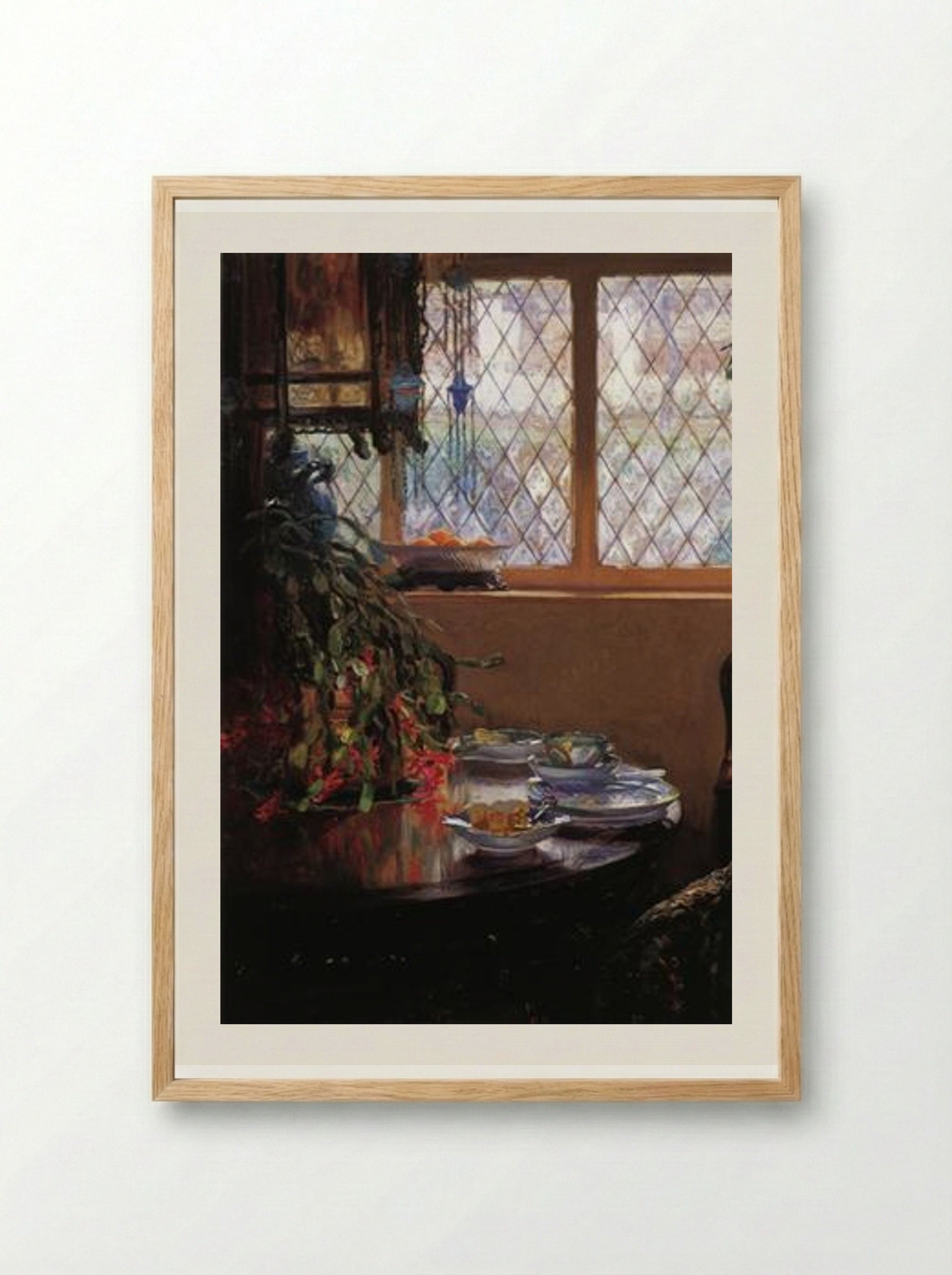From the Dining Room Window - Guy Rose - Framed Print Wood