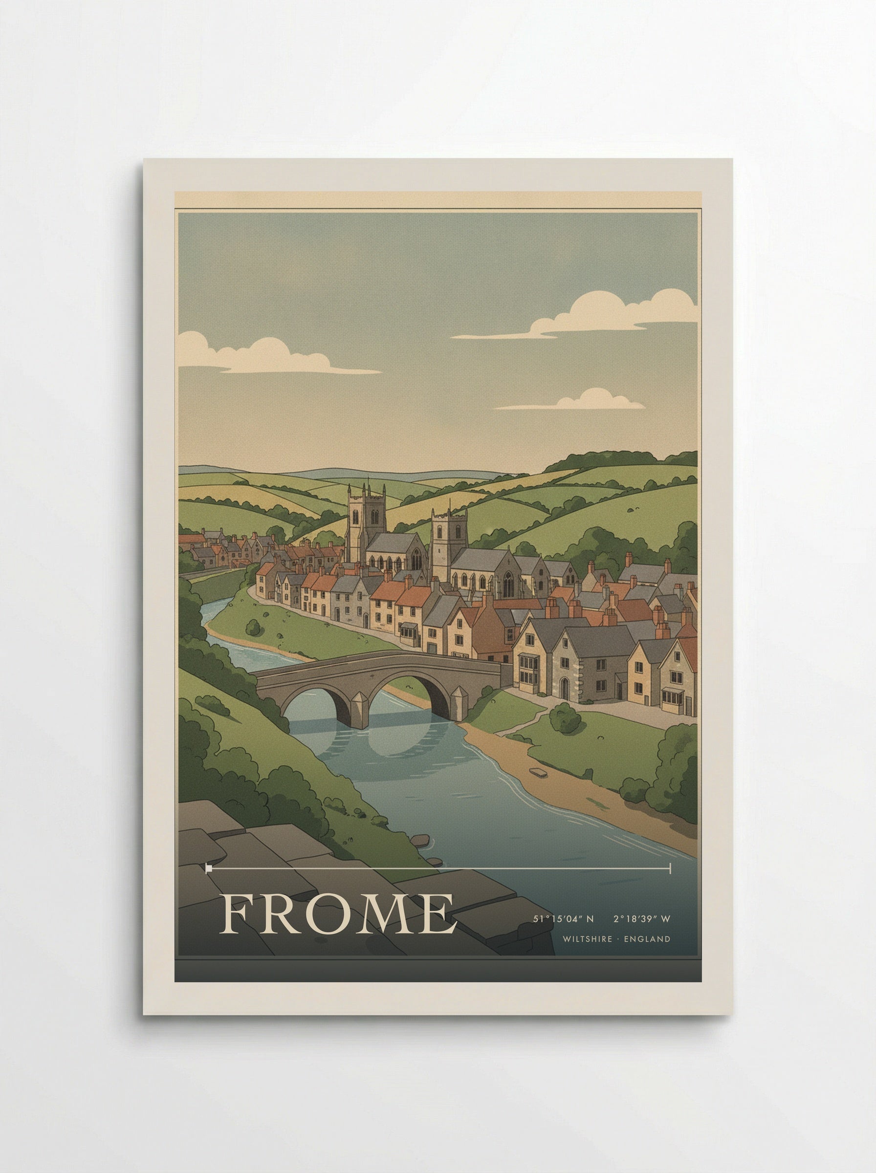 Frome Wiltshire England Travel Poster - Poster