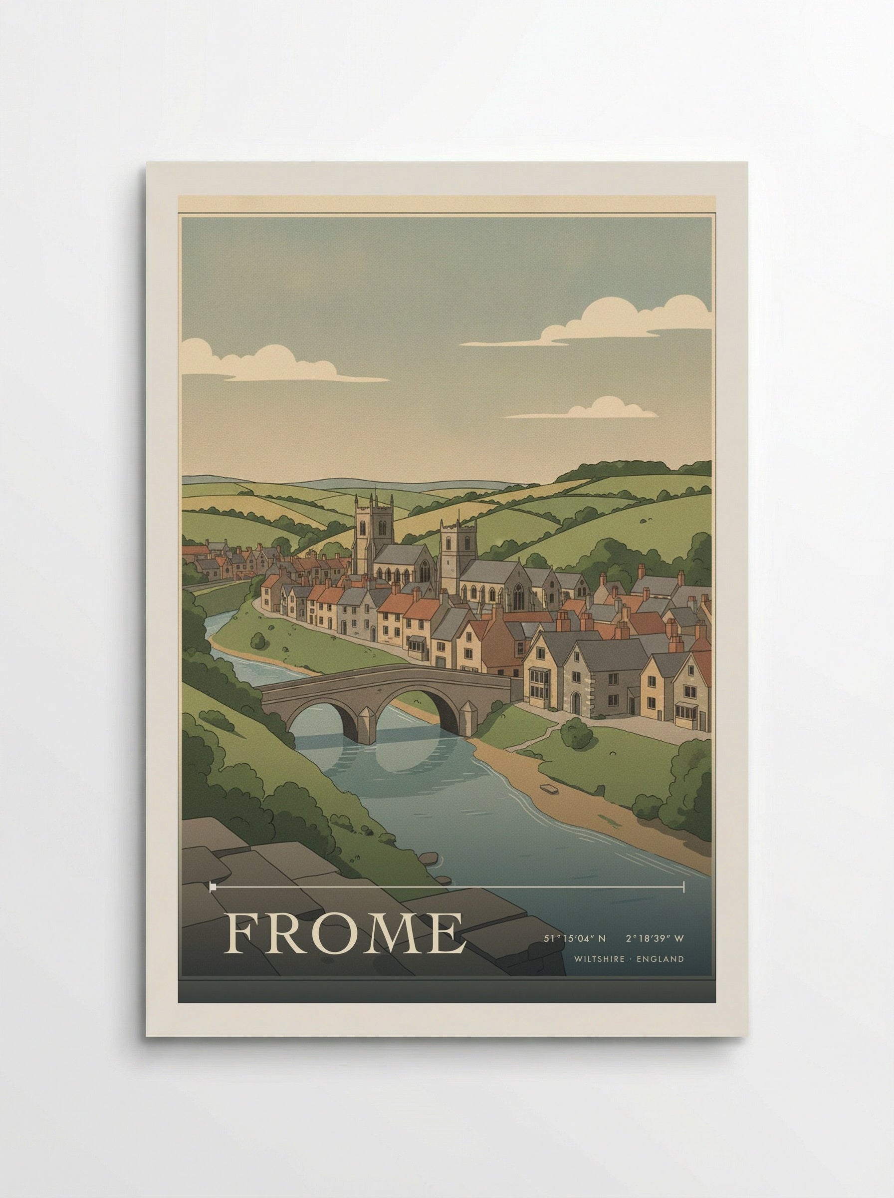 Frome Wiltshire England Travel Poster - Poster