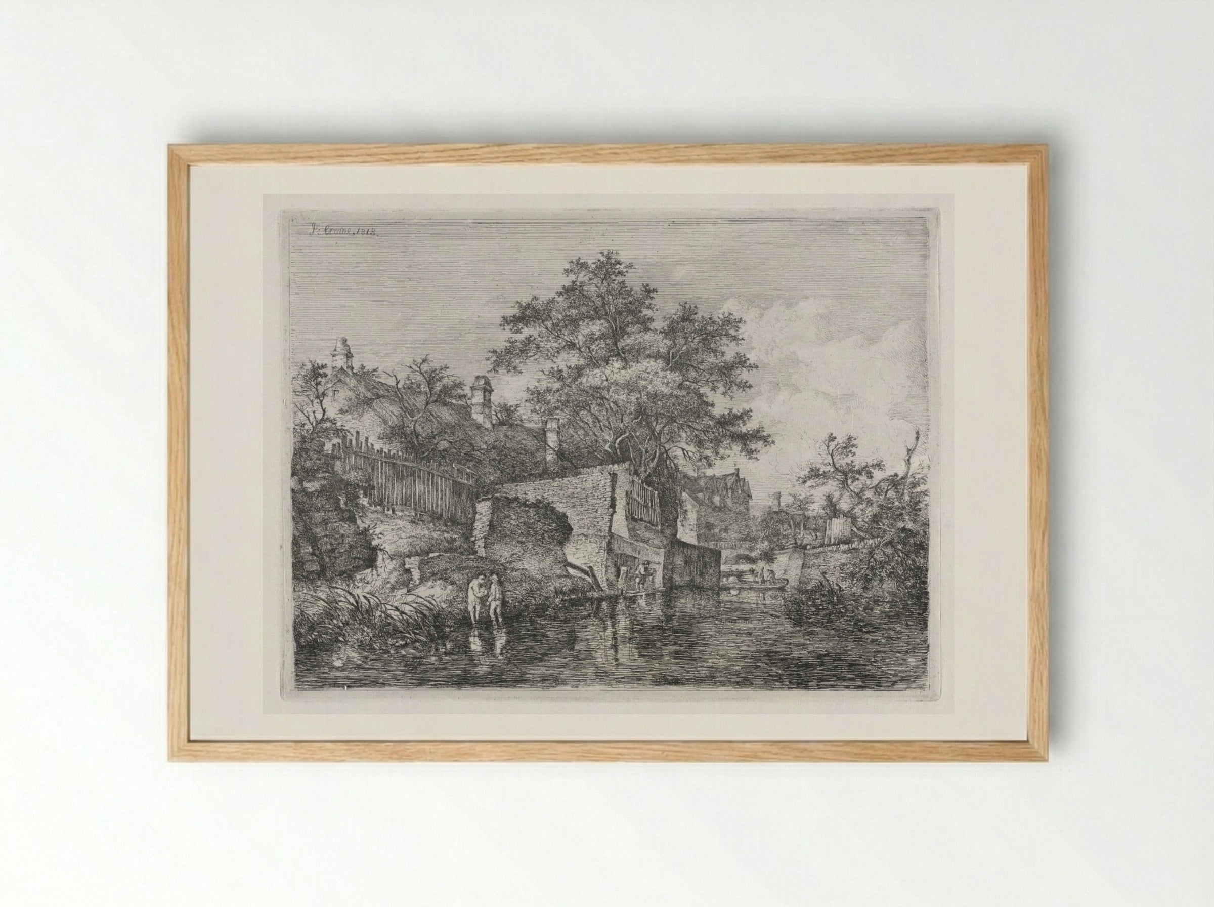 Front of the New Mills - John Crome - Framed Print Wood