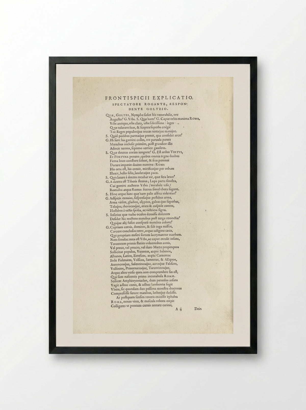 Frontisicii Explicatio - Hubert Goltzius - Framed Print Black