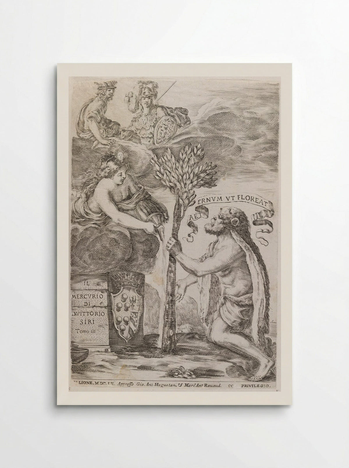 Frontispiece (The Club of Hercules Becomes a Green Tree) - Stefano Della Bella - Poster