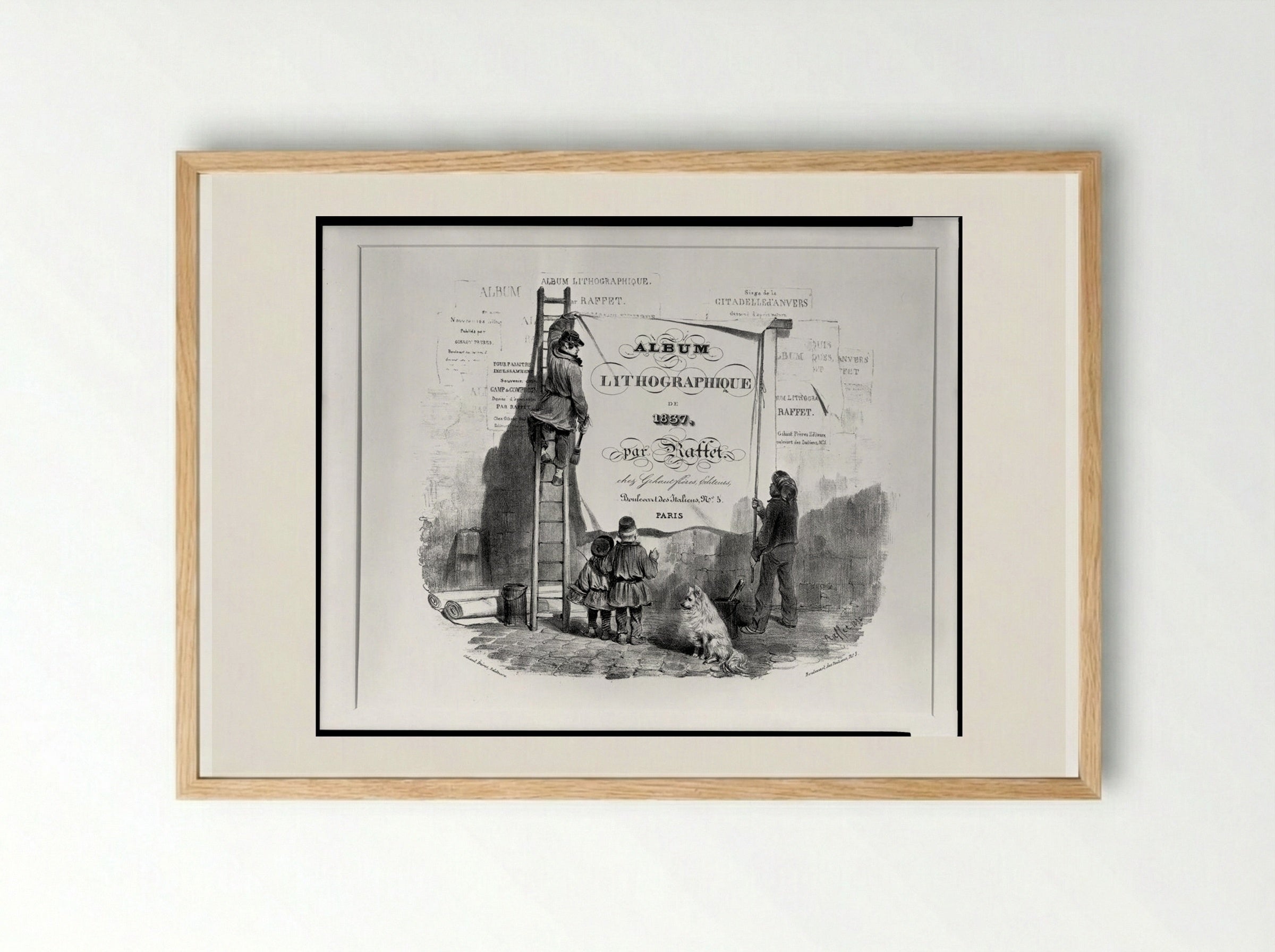 Frontispiece for Album Lithographique - Denis-Auguste-Marie Raffet - Framed Print Wood