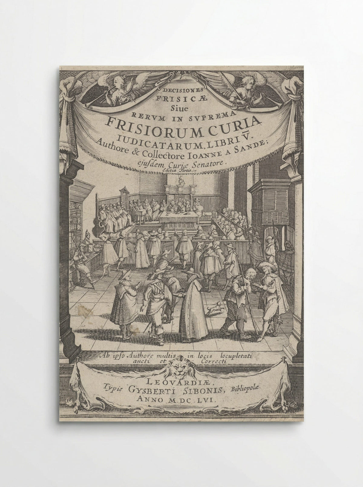 Frontispiece for Decisiones Frisicae - J. Hermans - Poster