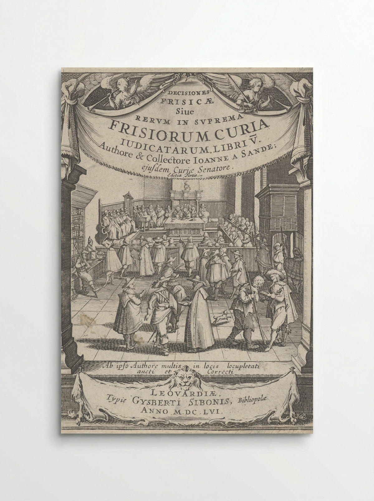 Frontispiece for Decisiones Frisicae - J. Hermans - Poster