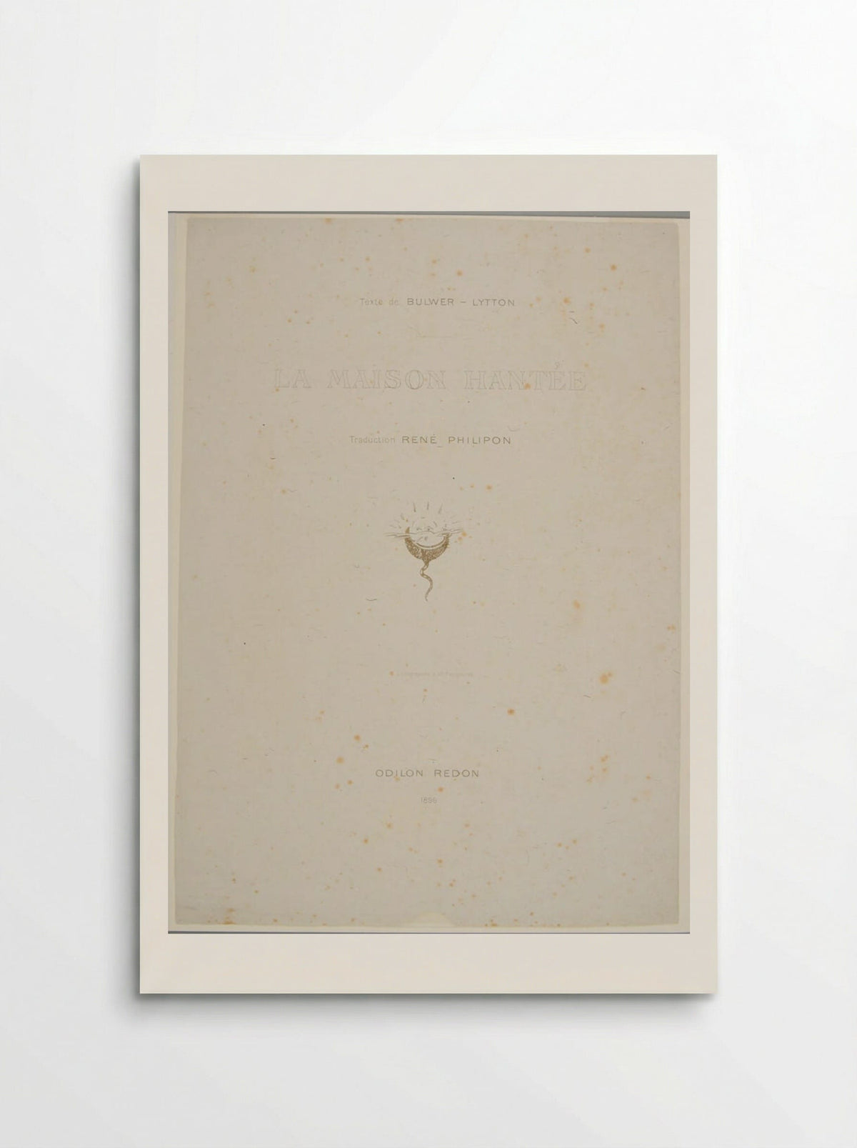 Frontispiece for La Maison Hantée - Odilon Redon - Poster