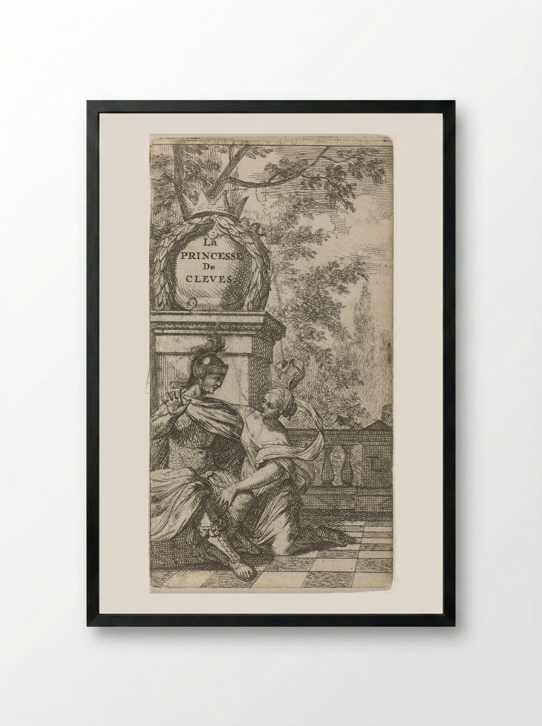 Frontispiece for La Princesse de Clèves - Theodor Lubienitzki - Framed Print Black