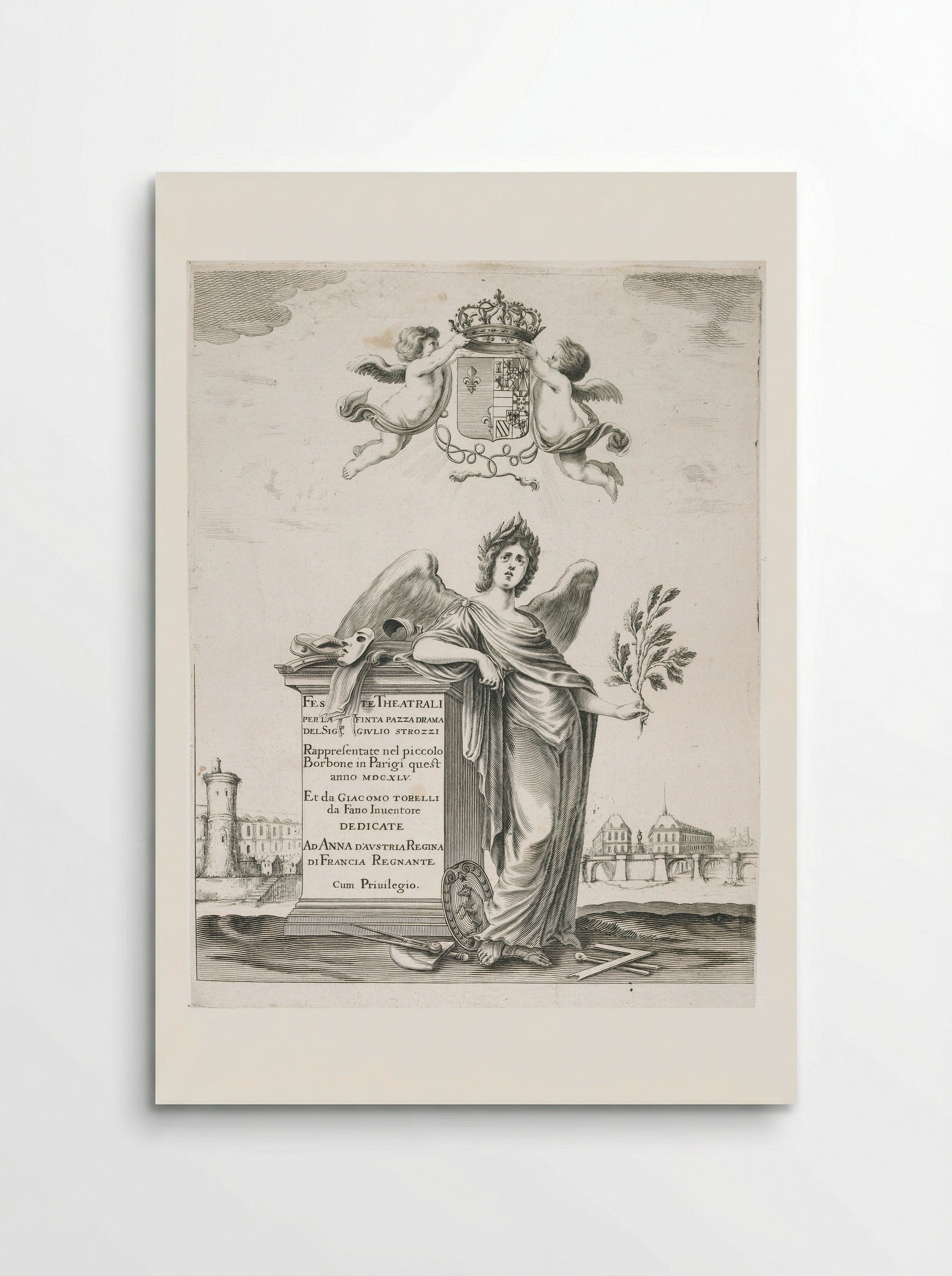 Frontispiece for La finta pazza - Stefano Della Bella - Poster