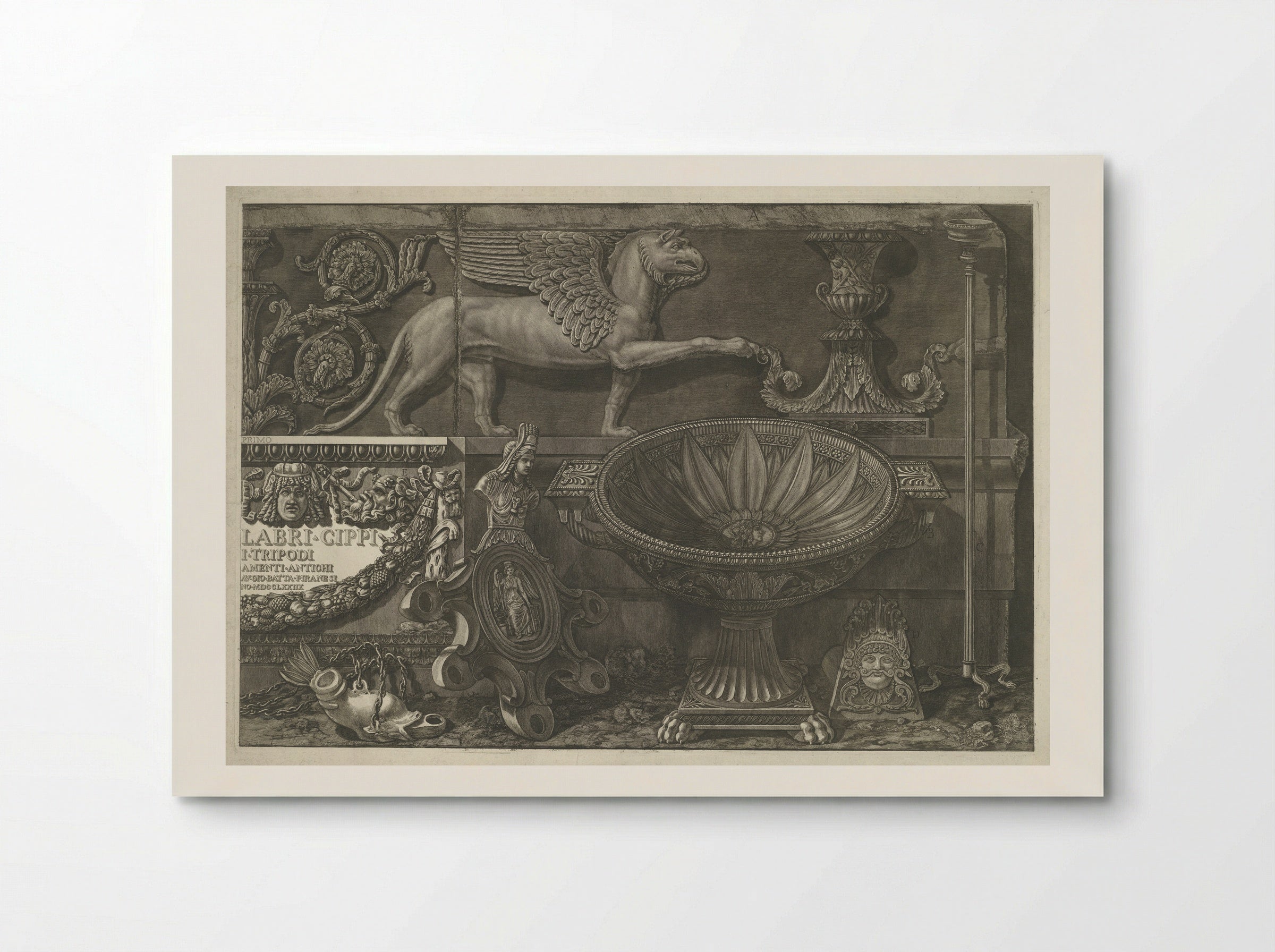 Frontispiece for Vasi, Candelabri, Cippi - Giovanni Battista Piranesi - Poster