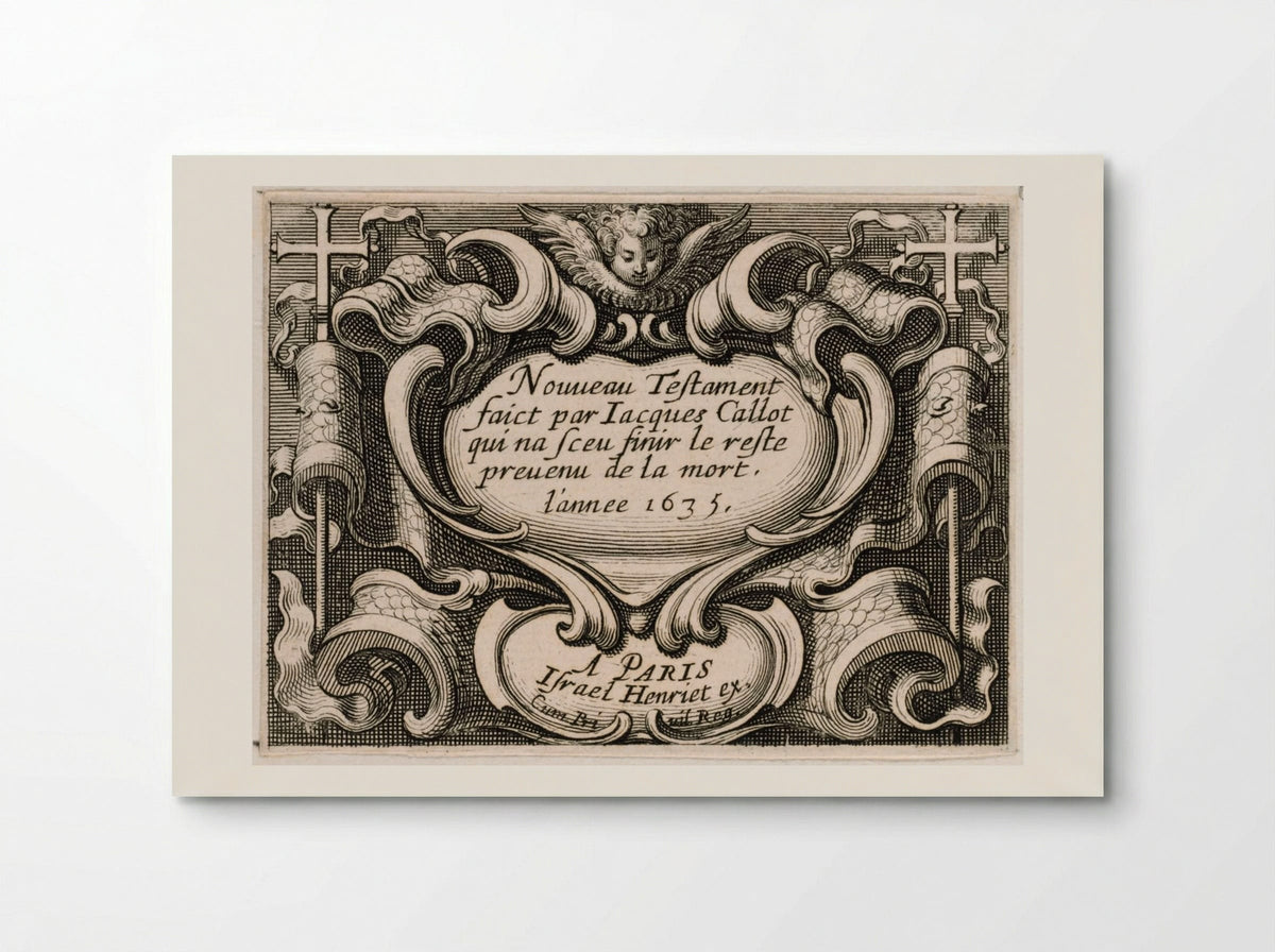 Frontispiece to New Testament series of Callot - Abraham Bosse - Poster