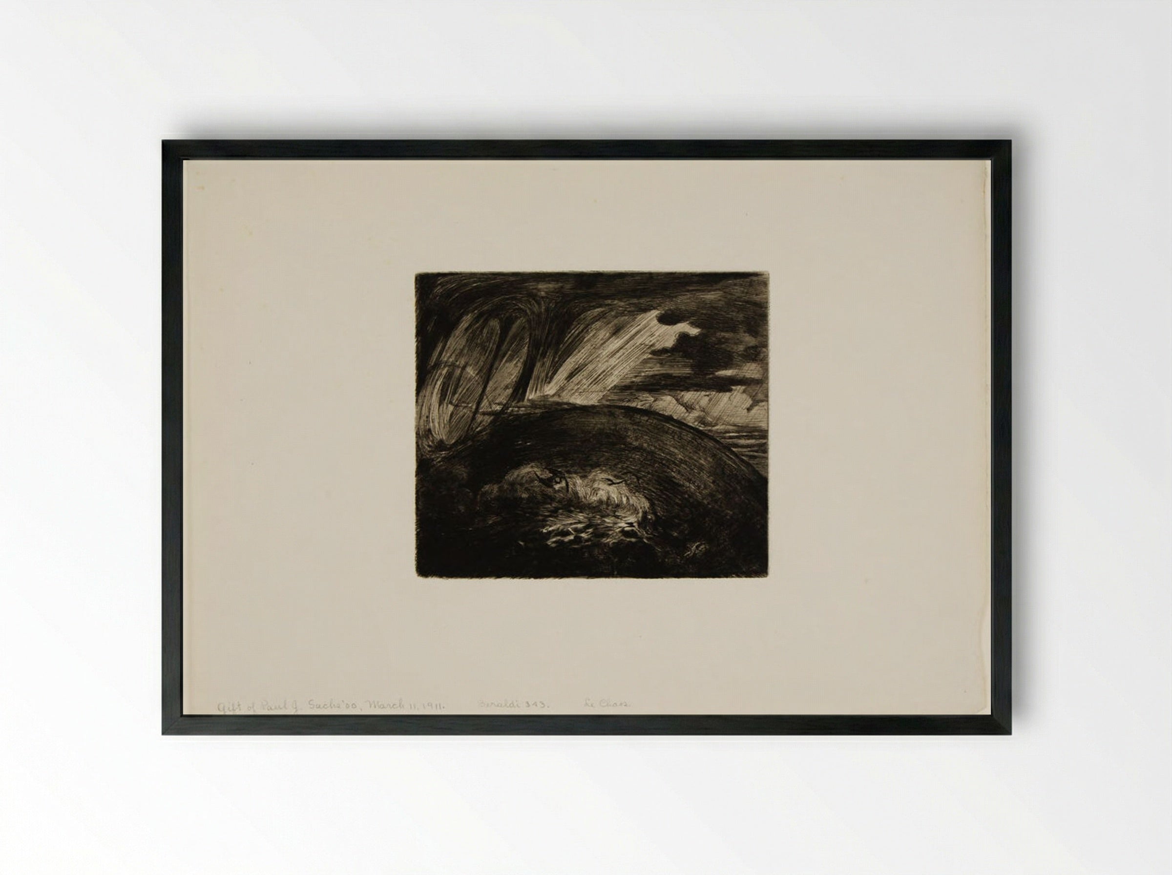 Frontispiece: Le Chaos - Jules Ferdinand Jacquemart - Framed Print Black