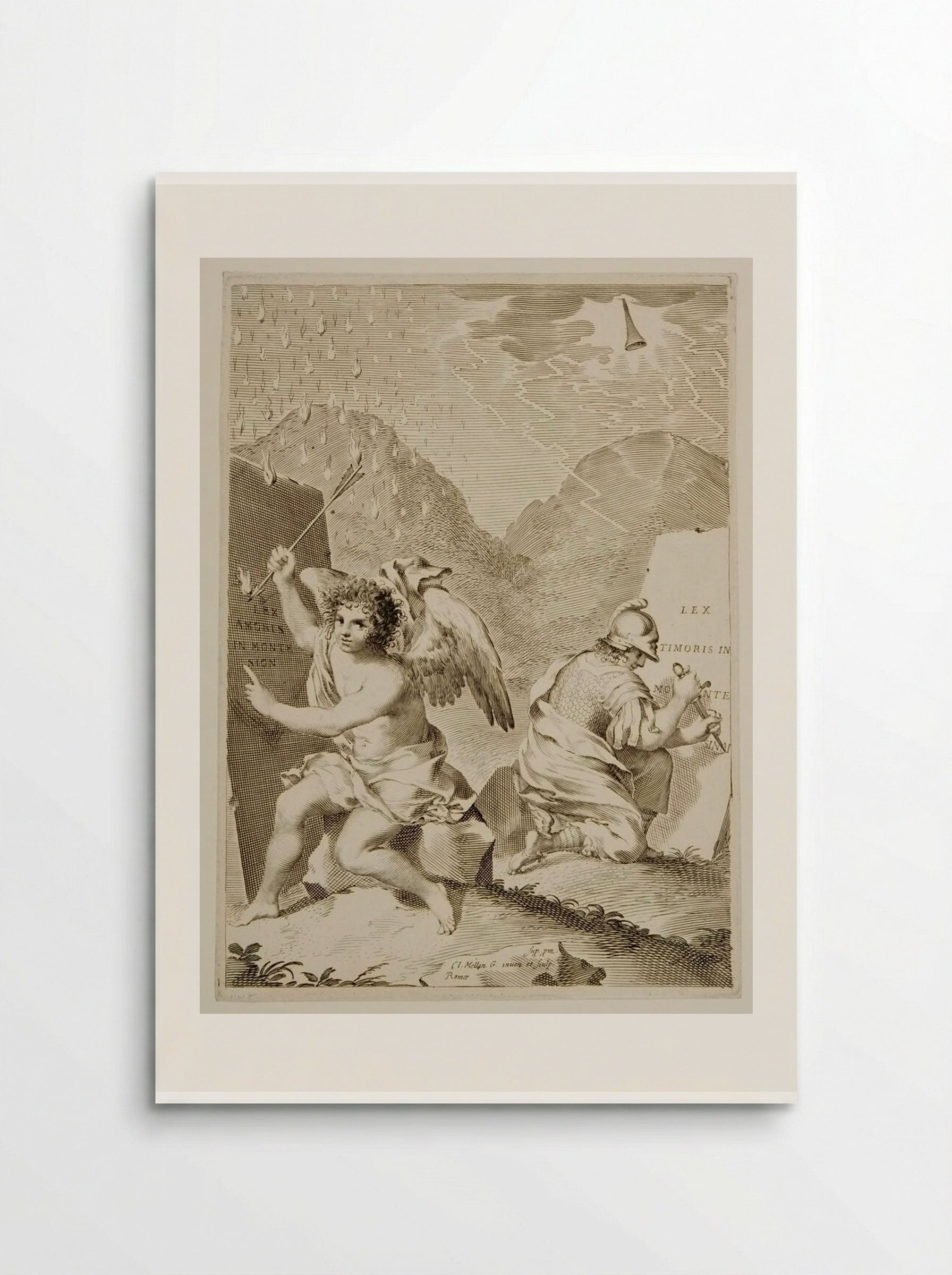 Frontispiece: The Sacred Pentecost Sermon - Claude Mellan - Poster
