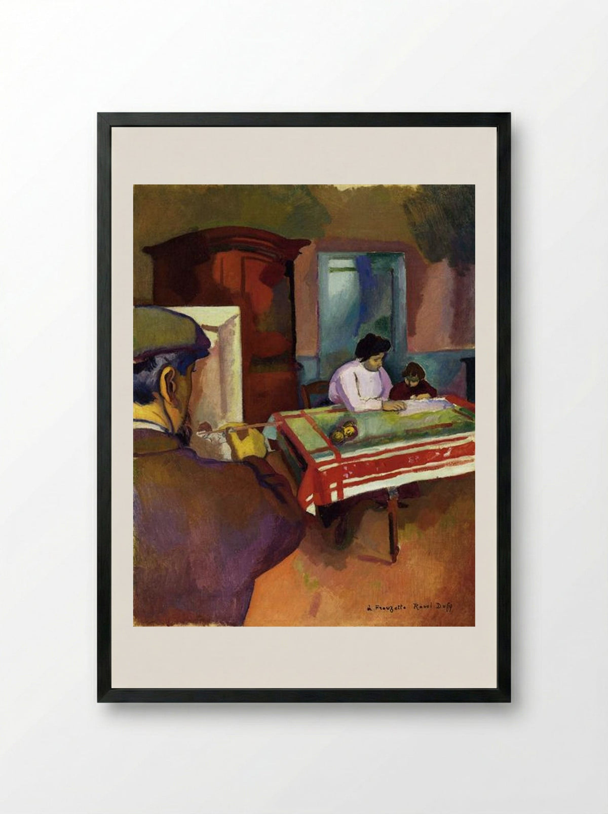 Frouzette and Her Father - Raoul Dufy - Framed Print Black