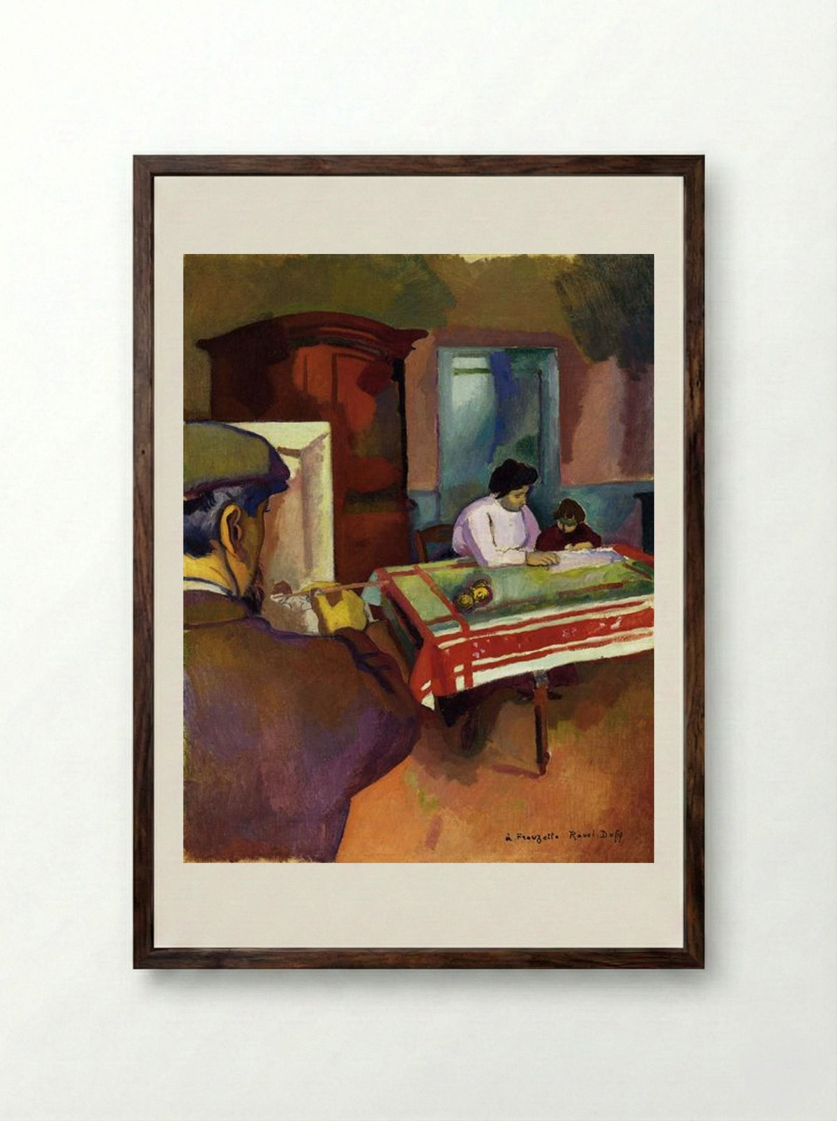 Frouzette and Her Father - Raoul Dufy - Framed Print Dark Wood