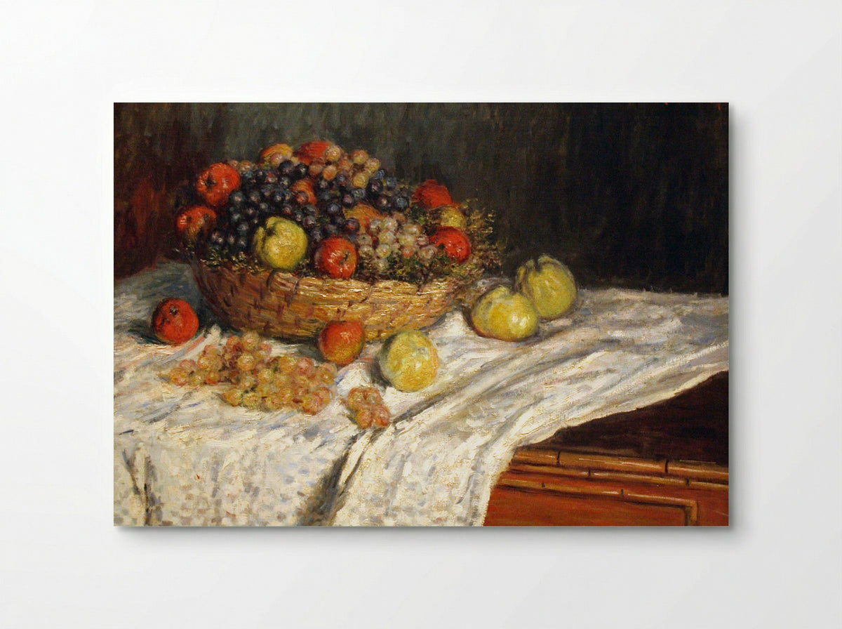 Fruit Basket with Apples and Grapes - Claude Monet - Poster