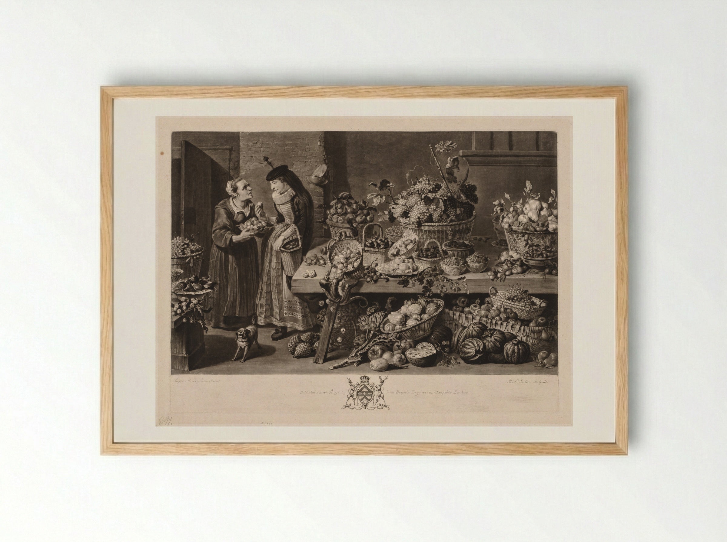Fruit Market - Richard Earlom - Framed Print Wood