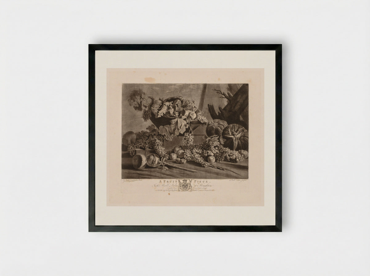 Fruit Piece - Richard Earlom - Framed Print Black