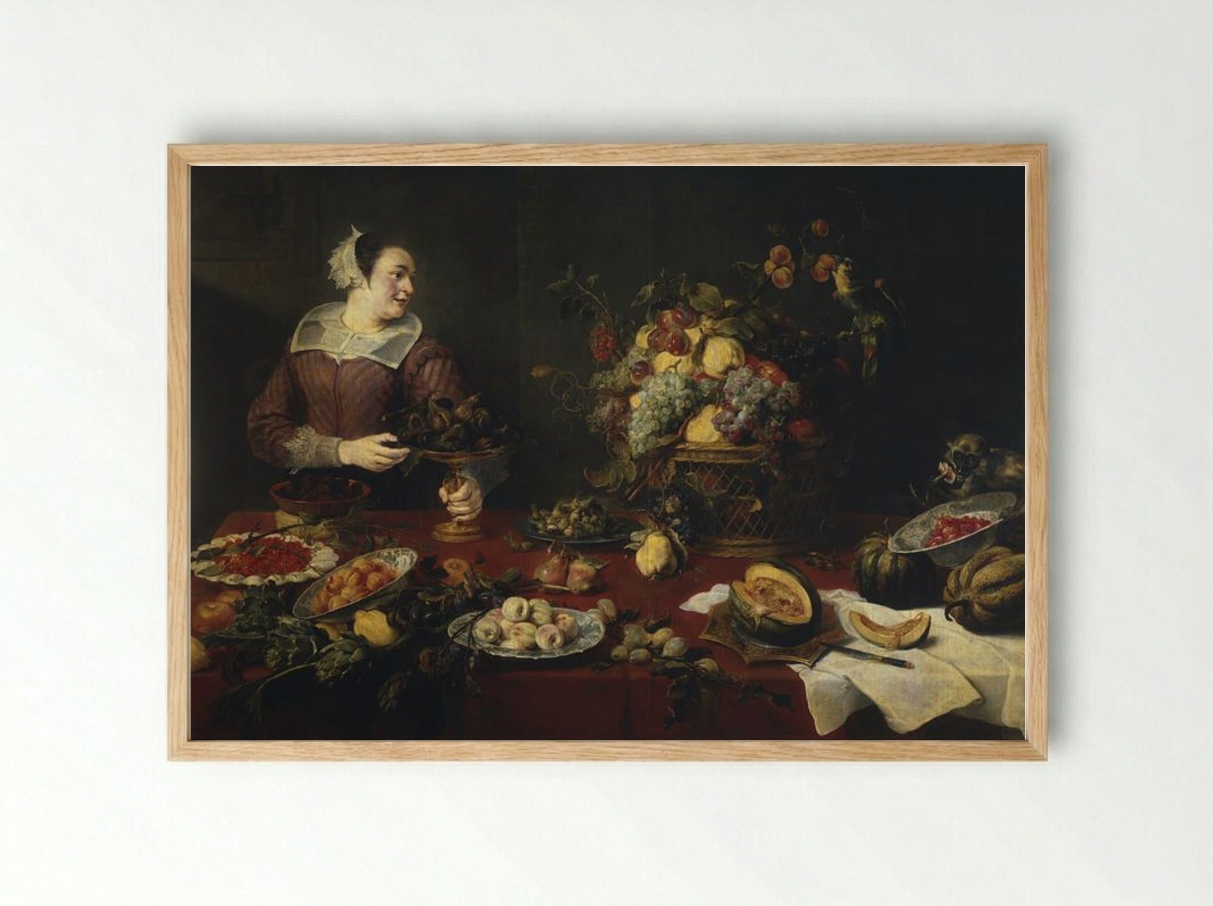 Fruit Seller - Frans Snyders - Framed Print Wood
