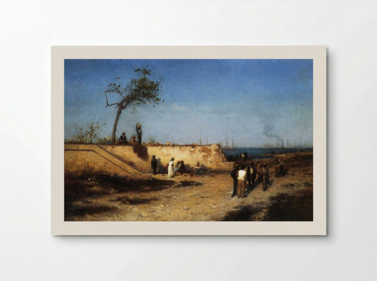 Fruit Vendors Under the Sea Wall at Nassau - Louis Comfort Tiffany - Poster