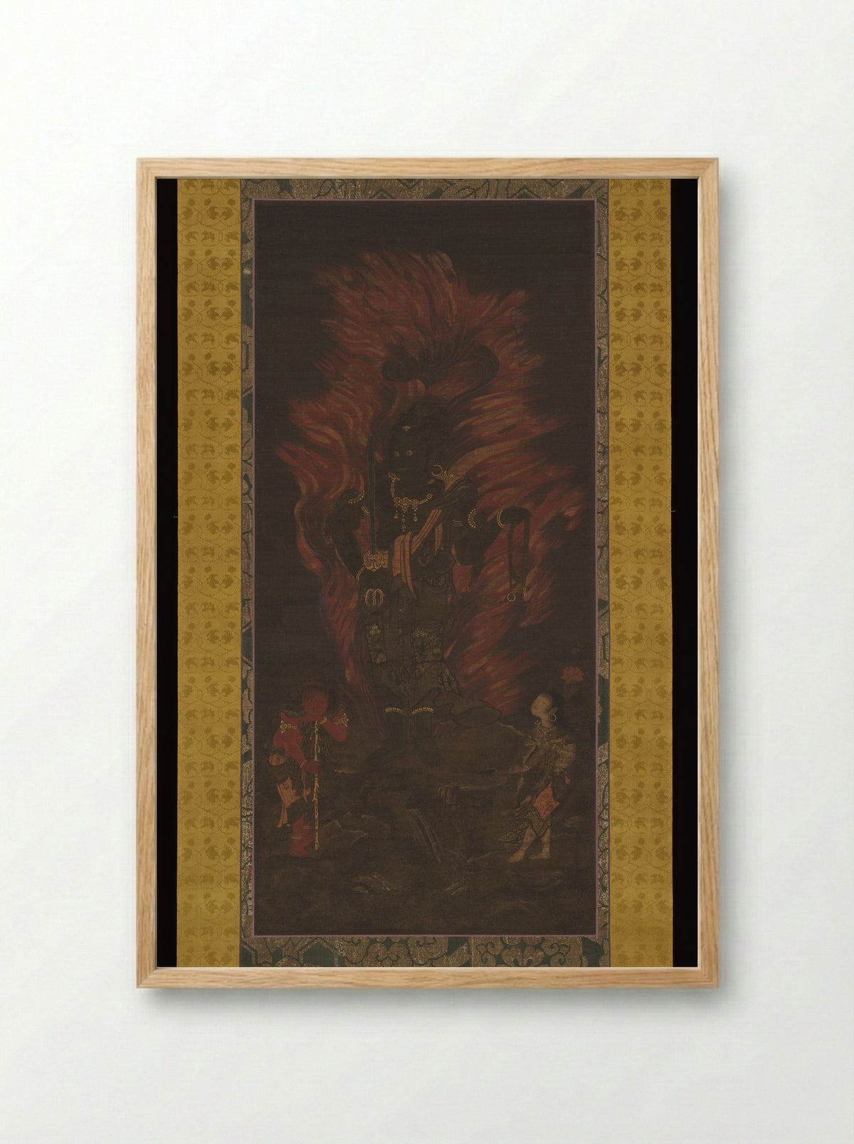 Fudō Myōō (Achala Vidyaraja), The Immovable Wisdom King - Fine Art Print - Framed Print Wood