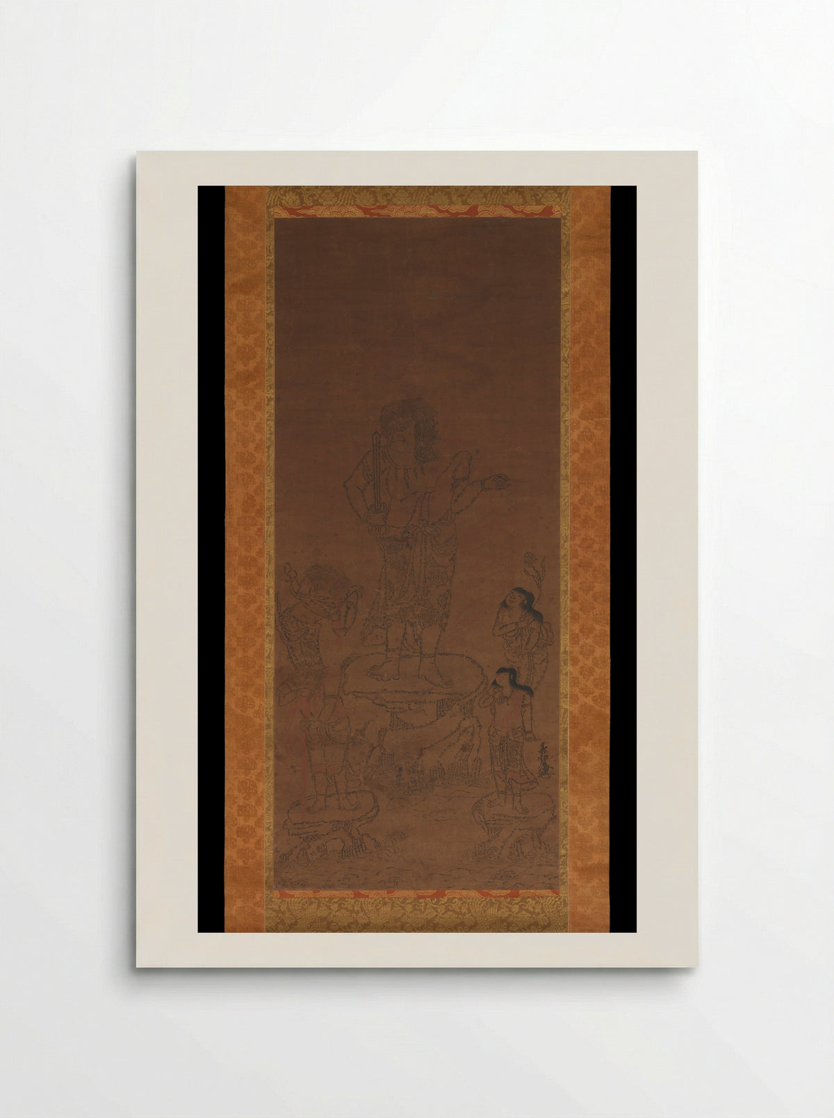 Fudō Myōō with Four Attendants, Outlined in Seed Syllables - Chikai - Poster