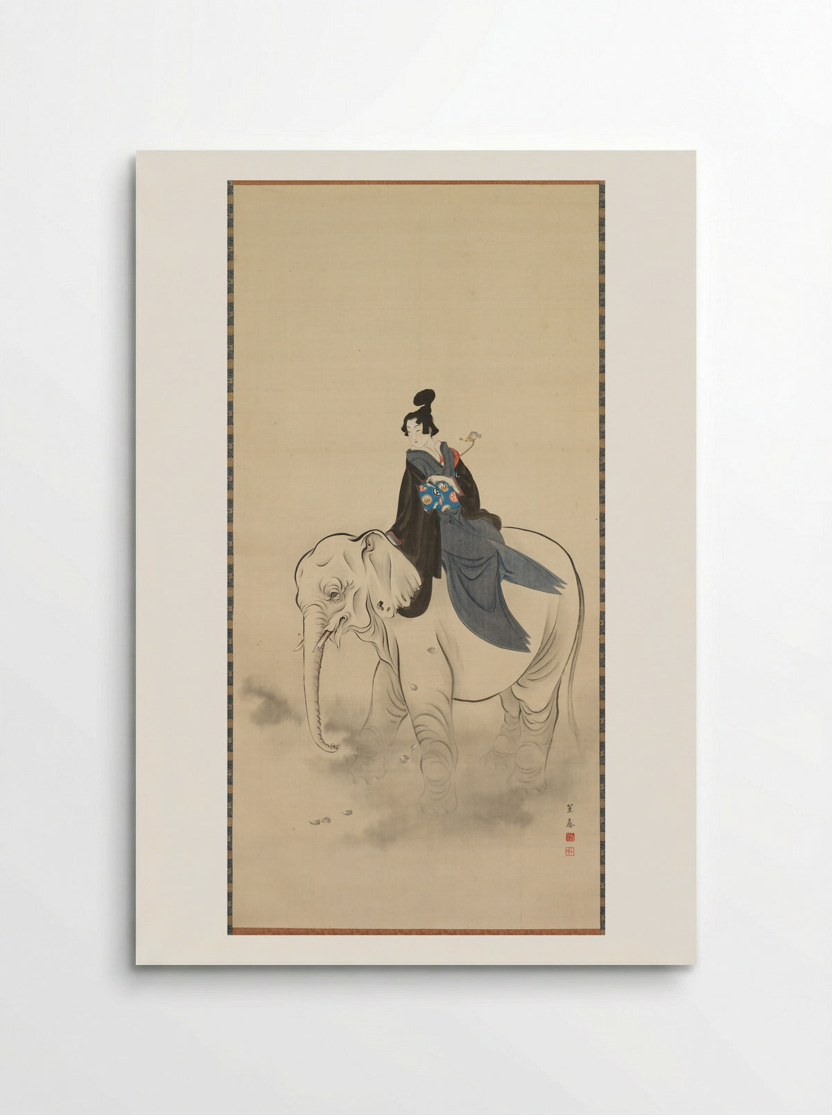 Fugen Bosatsu on an Elephant - Kitao Masayoshi - Poster