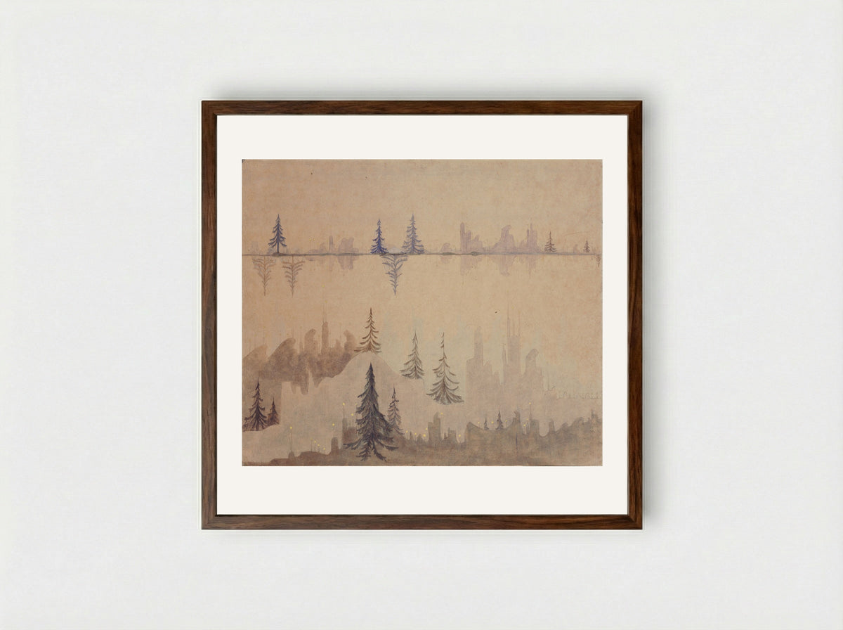 Fugue - Mikalojus Konstantinas Čiurlionis - Framed Print Dark Wood
