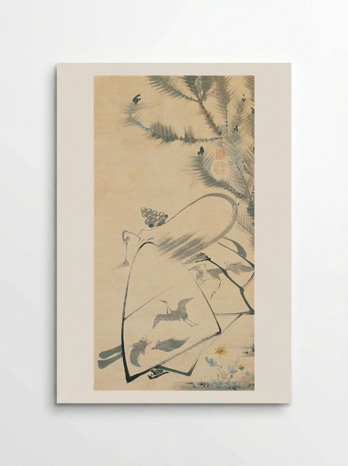 Fukurojin (Fukurokuju), the God of Longevity and Wisdom - Ito Jakuchu - Poster