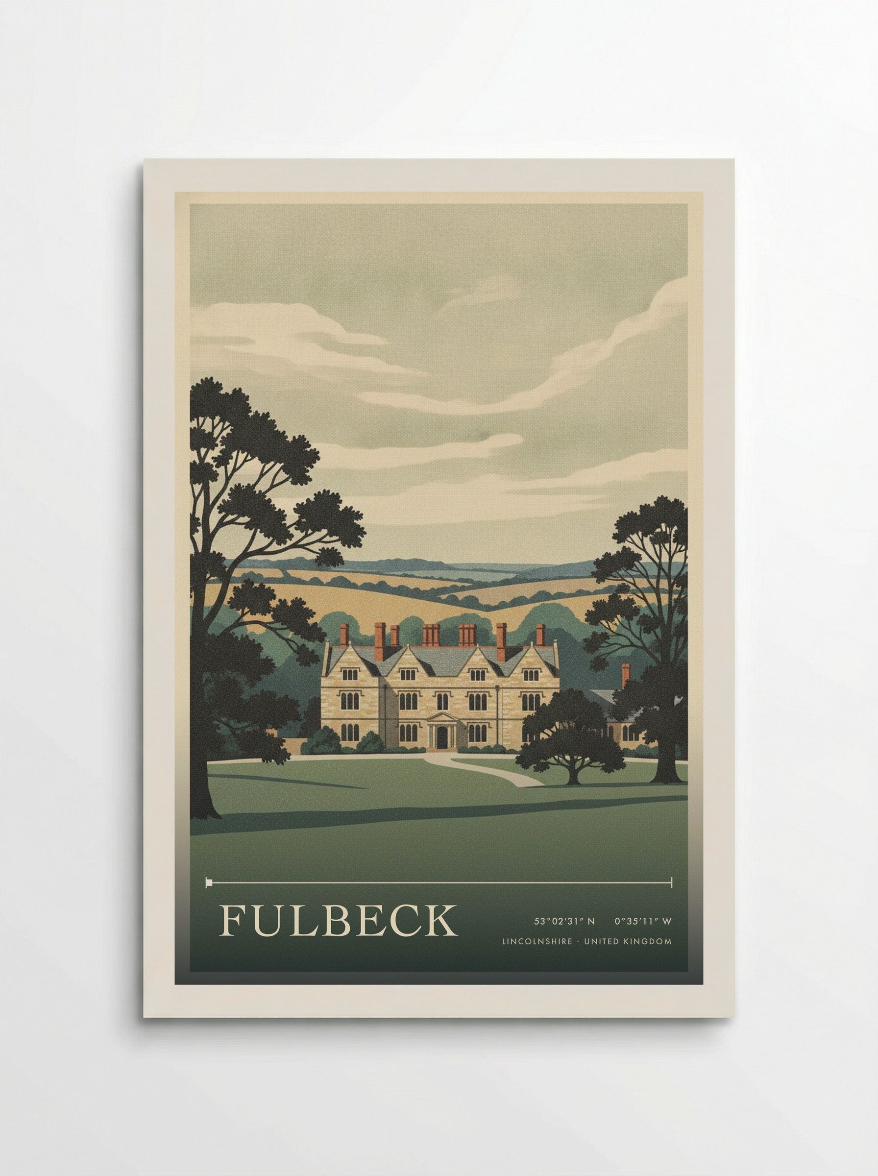 Fulbeck Lincolnshire United Kingdom Travel Poster - Poster