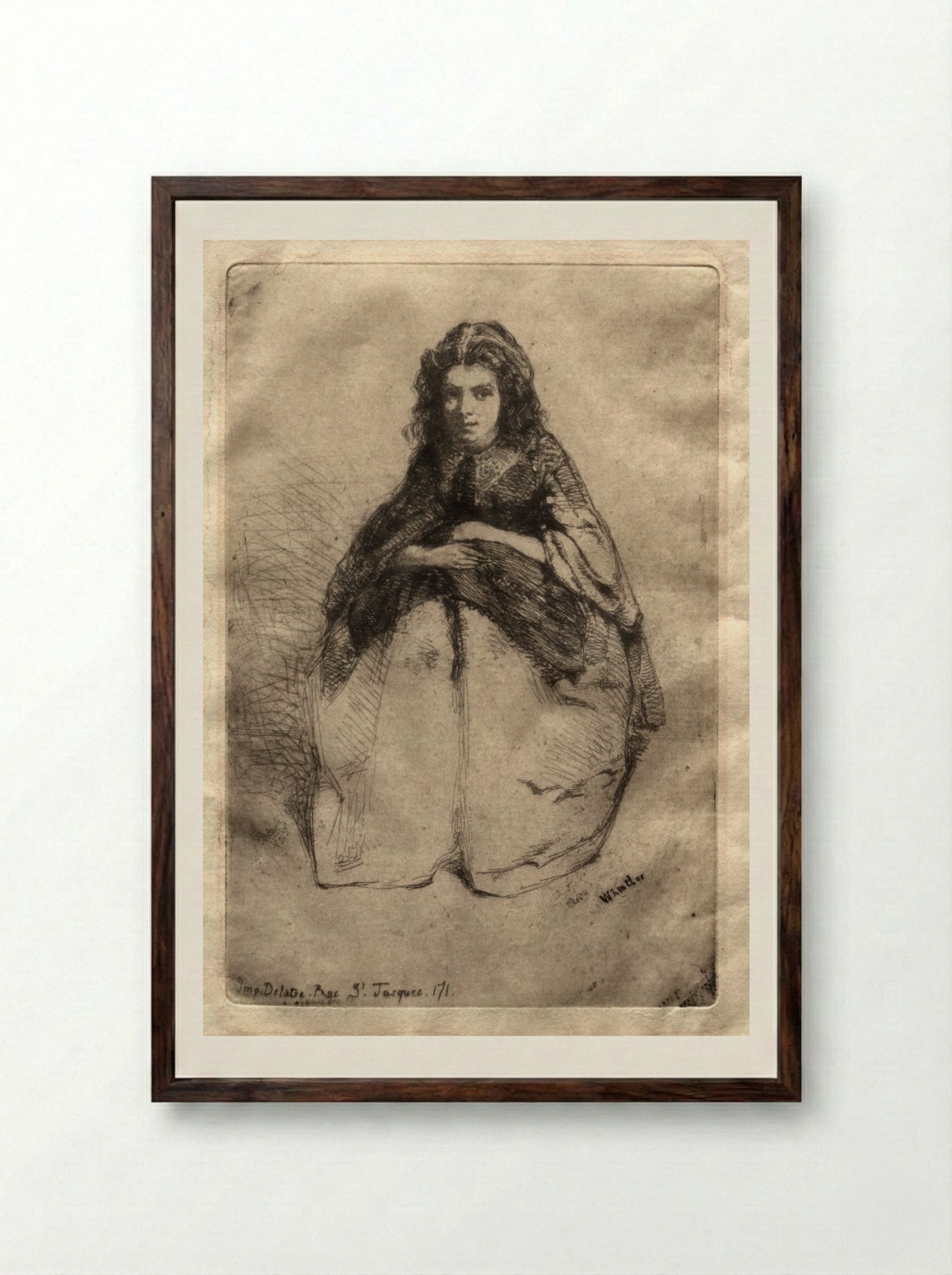 Fummette - James McNeill Whistler - Framed Print Dark Wood