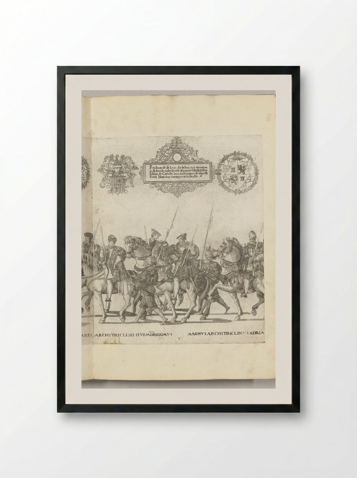 Functionarissen aan het keizerlijk hof, plaat Y - Nicolaas Hogenberg - Framed Print Black