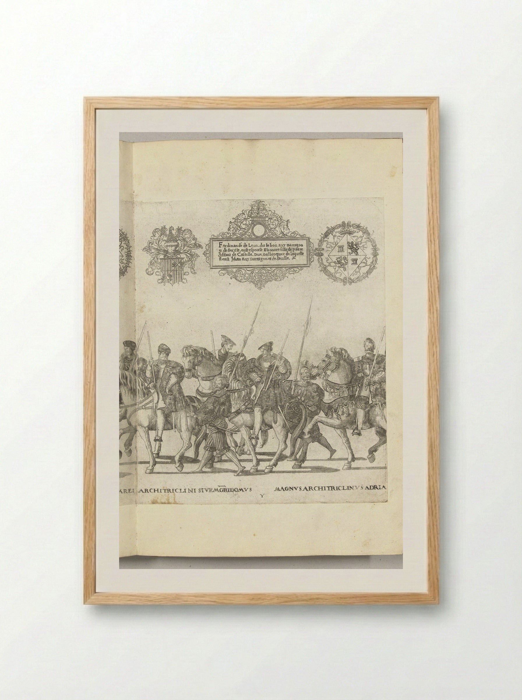 Functionarissen aan het keizerlijk hof, plaat Y - Nicolaas Hogenberg - Framed Print Wood