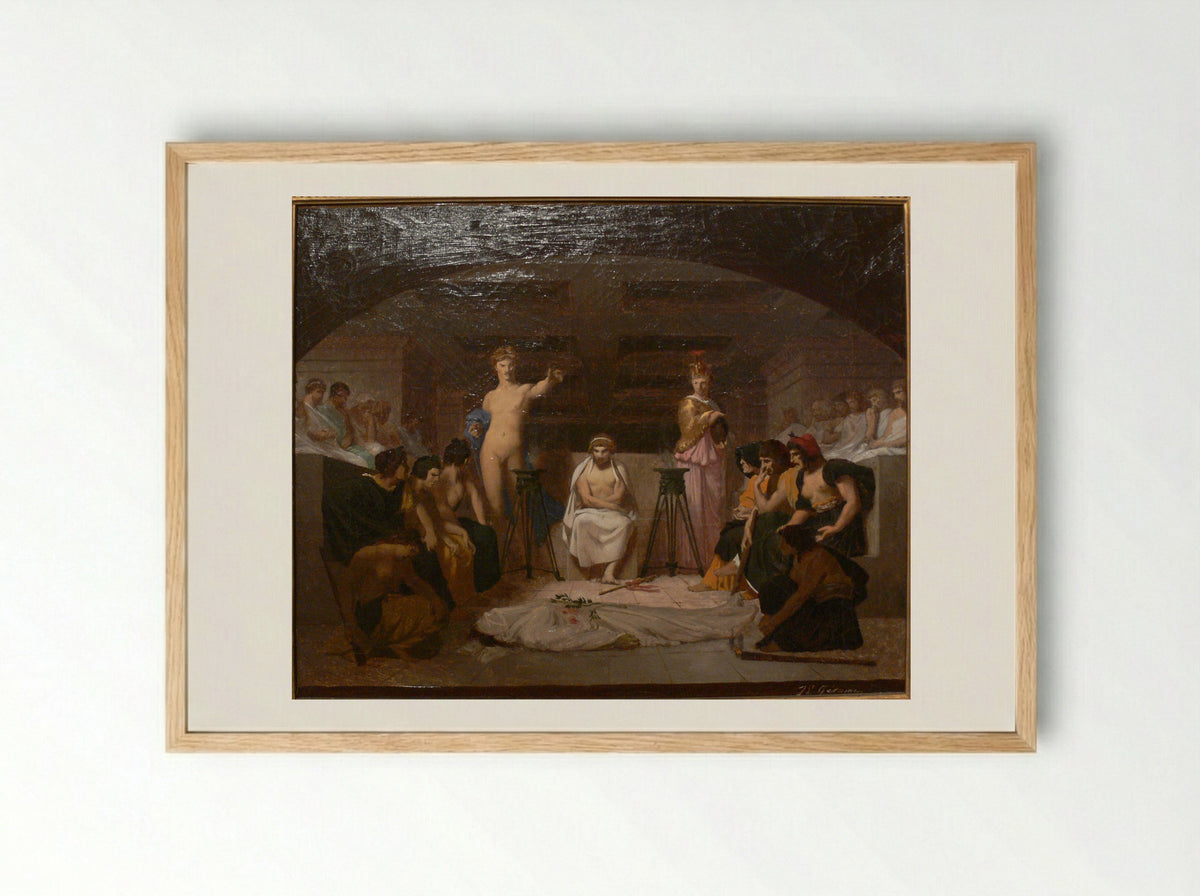 Funeral Wake - Jean-Léon Gérôme - Framed Print Wood