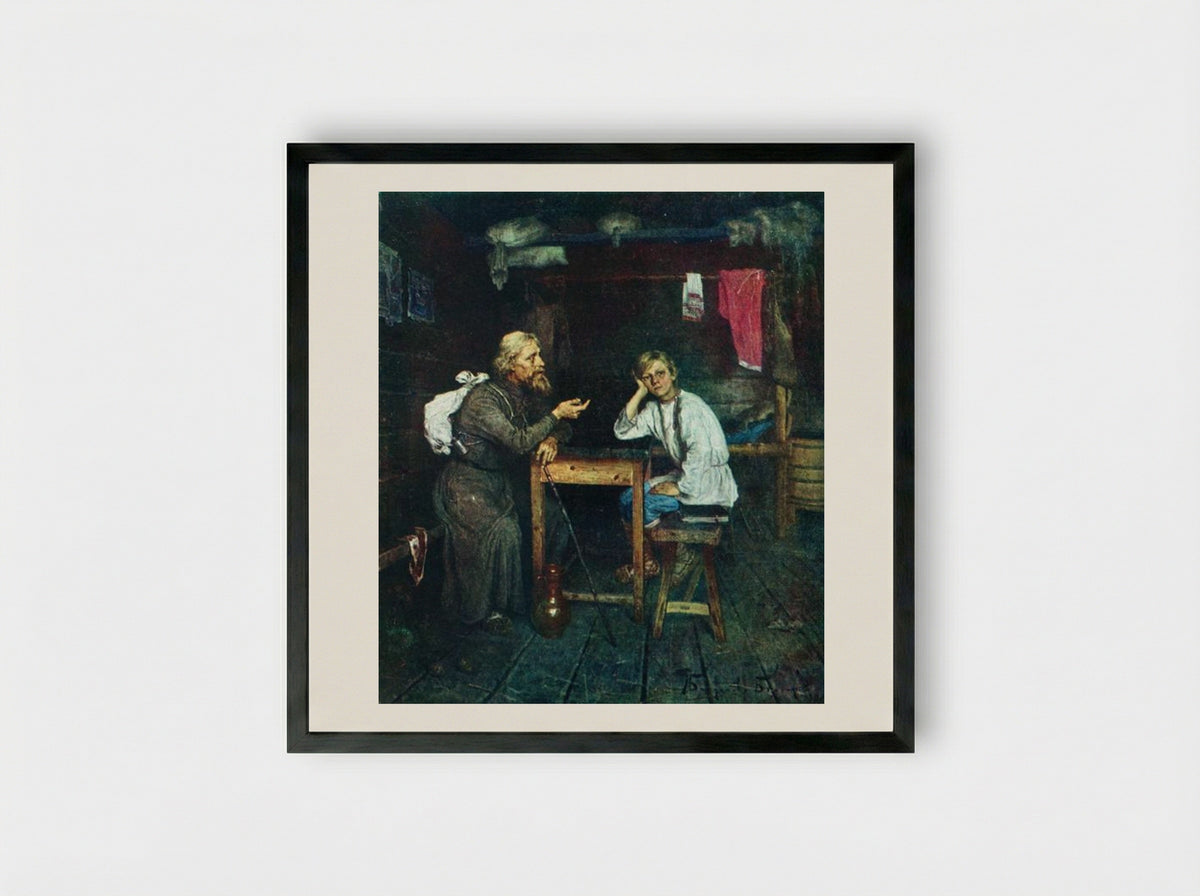 Future Monk - Nikolay Bogdanov-Belsky - Framed Print Black