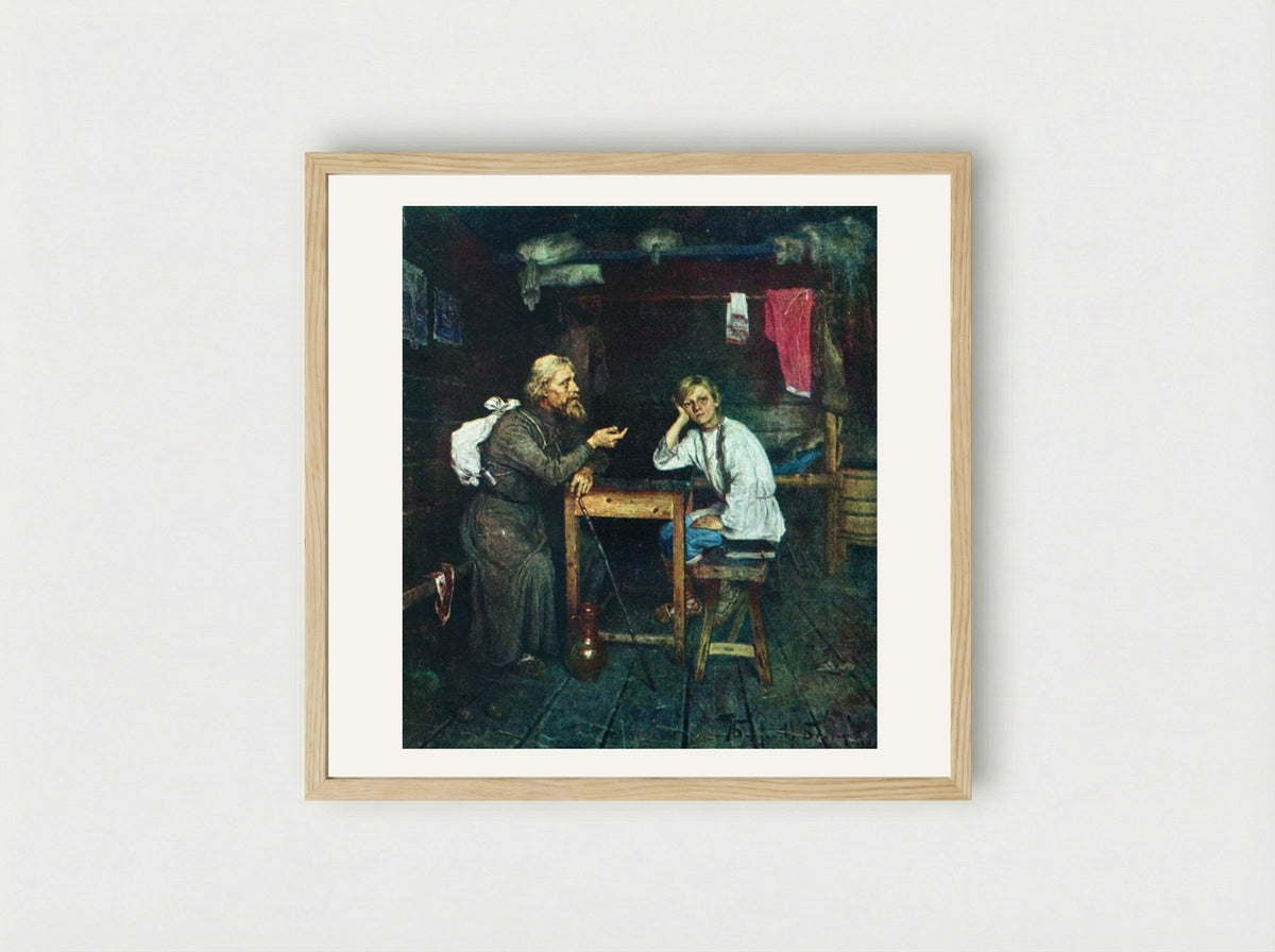 Future Monk - Nikolay Bogdanov-Belsky - Framed Print Wood