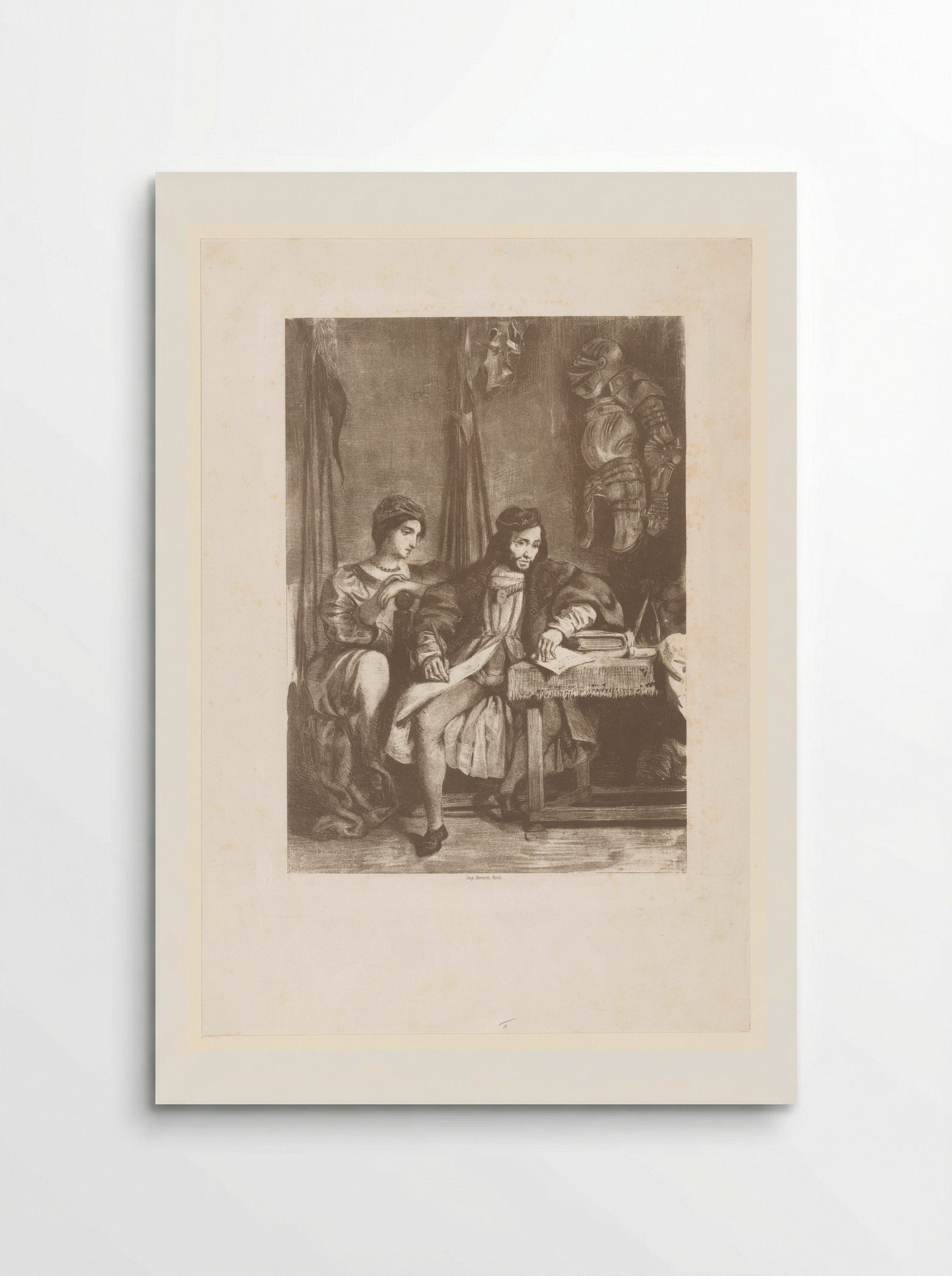 Götz von Berlichingen Writing His Memoirs - Eugène Delacroix - Poster