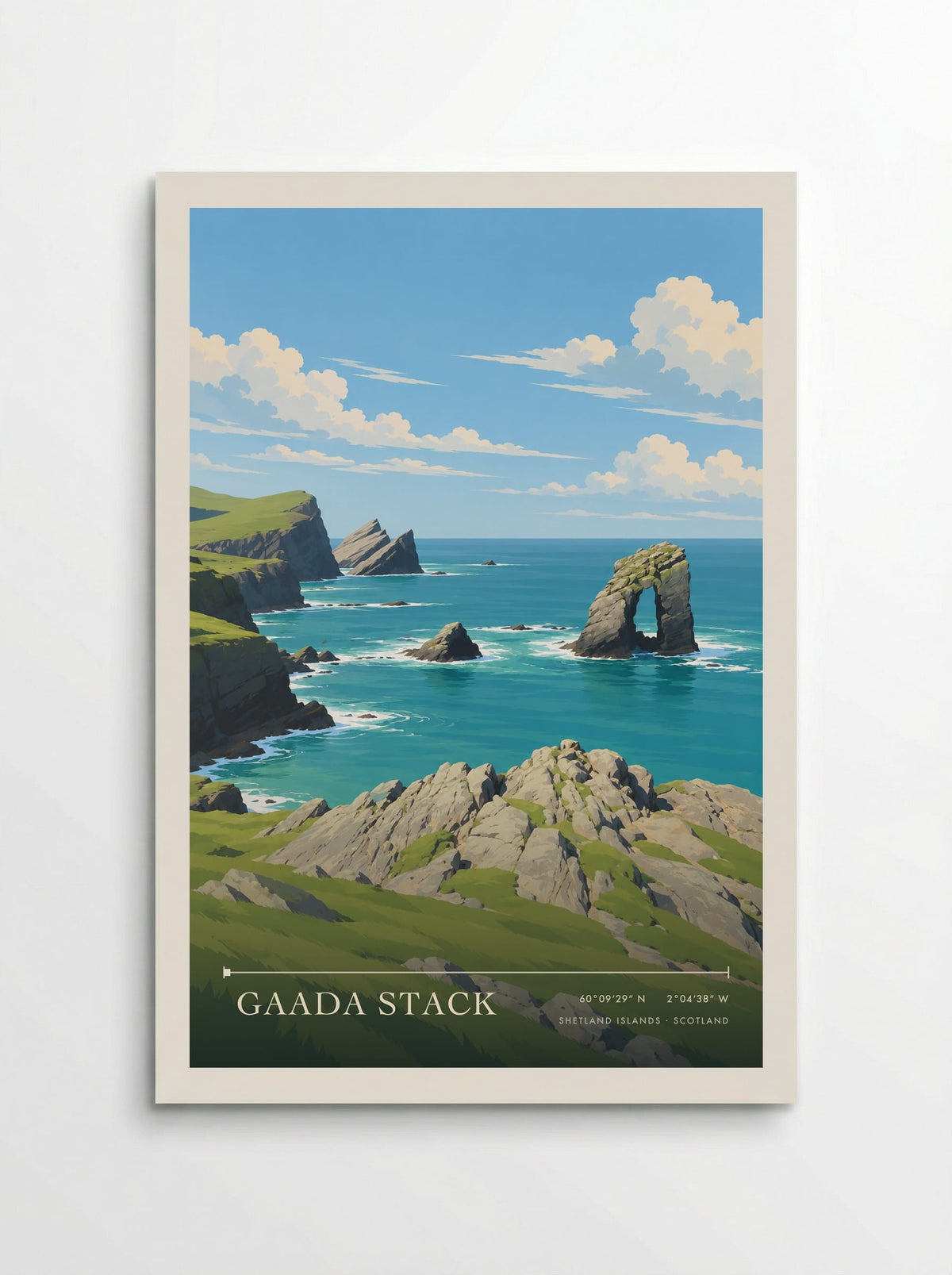 Gaada Stack, Shetland Islands | Travel Poster - Poster