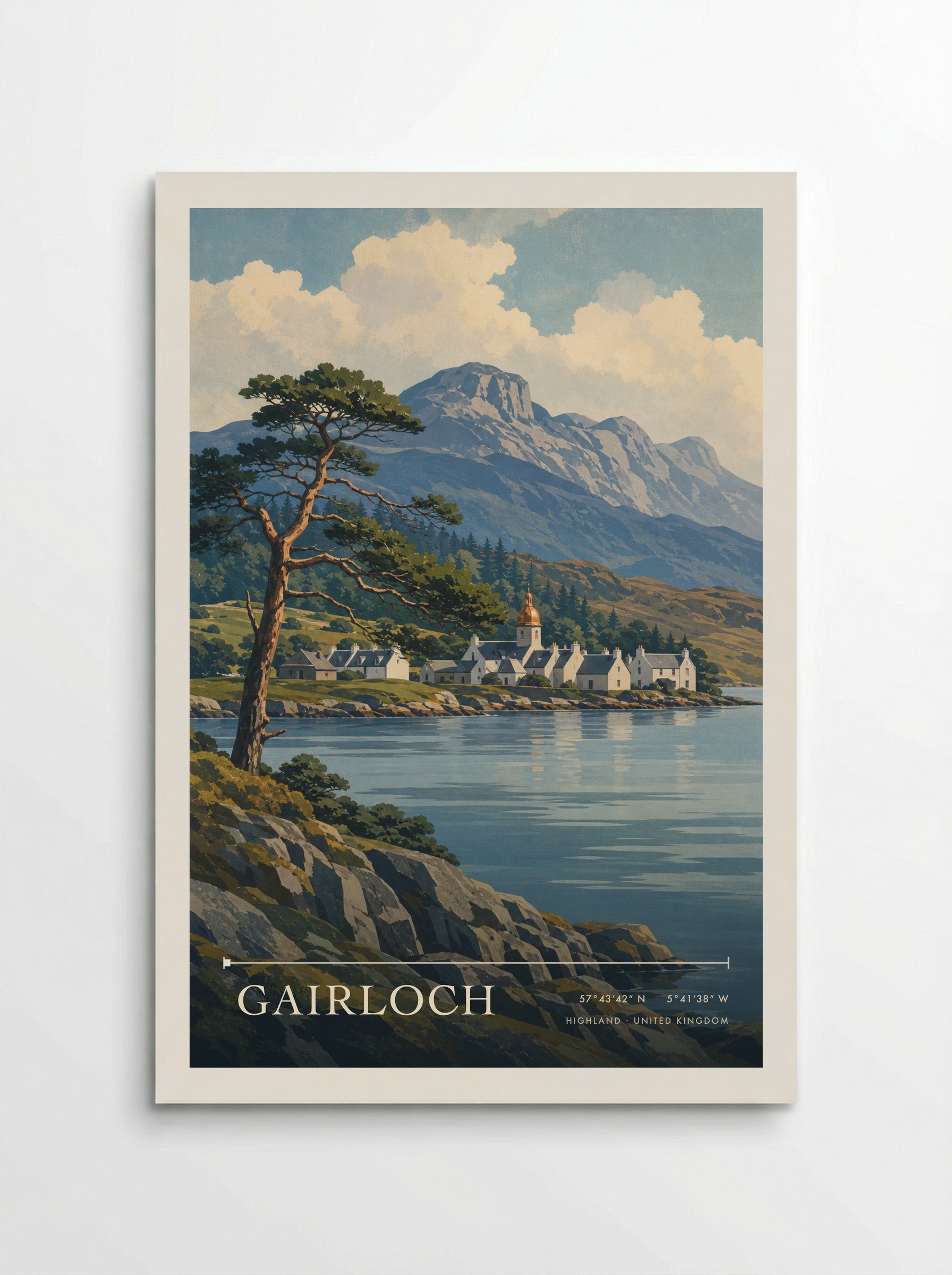 Gairloch Highland United Kingdom Travel Poster - Poster