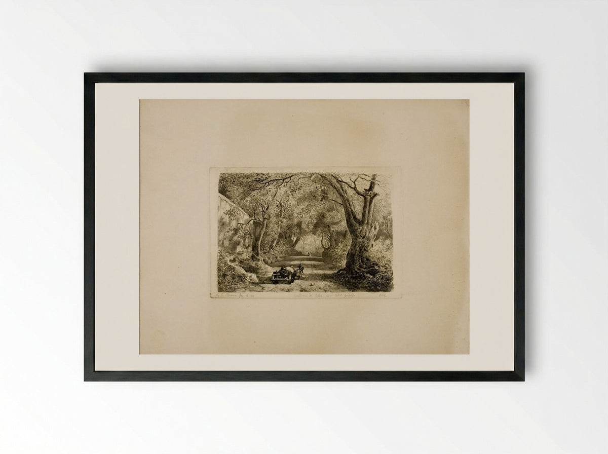 Galleria di Sopra - George Loring Brown - Framed Print Black