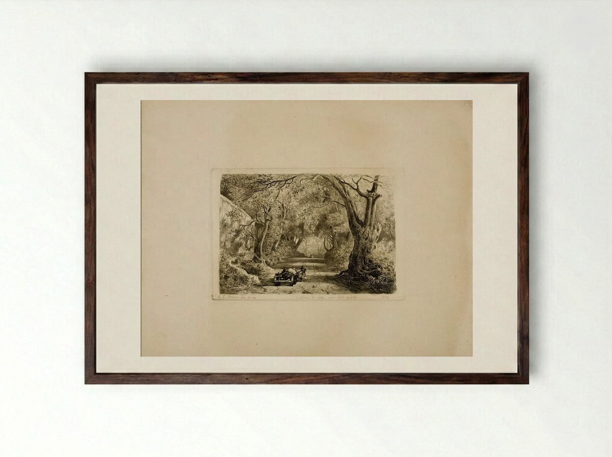 Galleria di Sopra - George Loring Brown - Framed Print Dark Wood