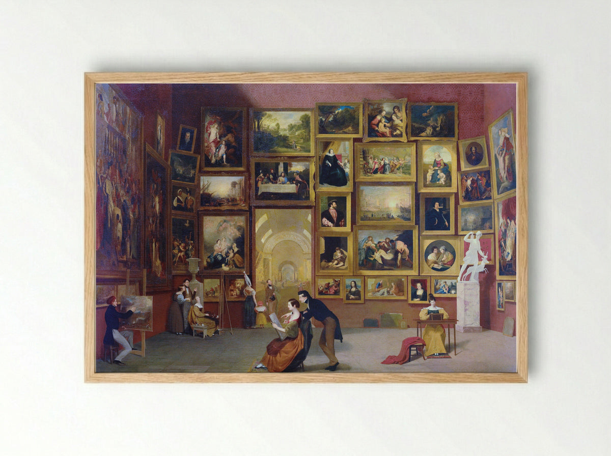 Gallery of the Louvre - Samuel Finley Breese Morse - Framed Print Wood