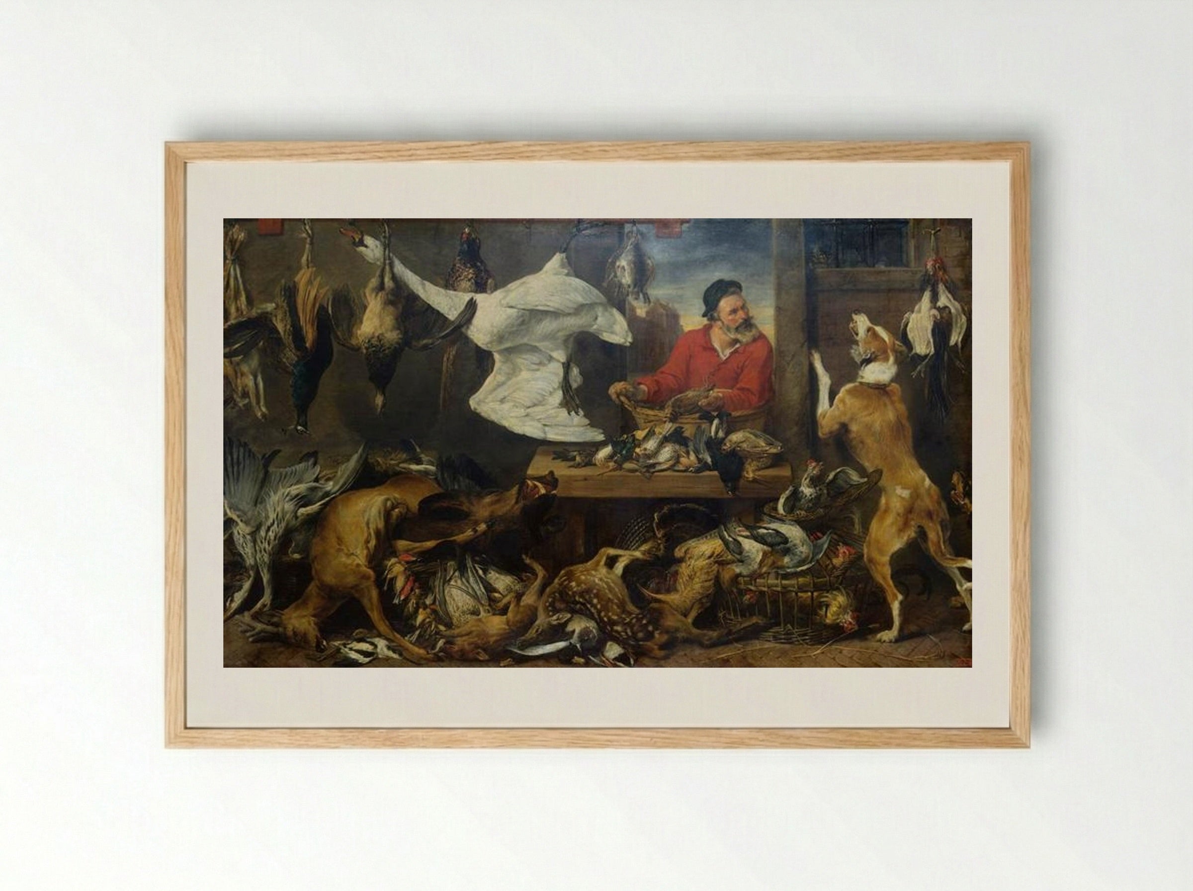 Game Stall - Frans Snyders - Framed Print Wood