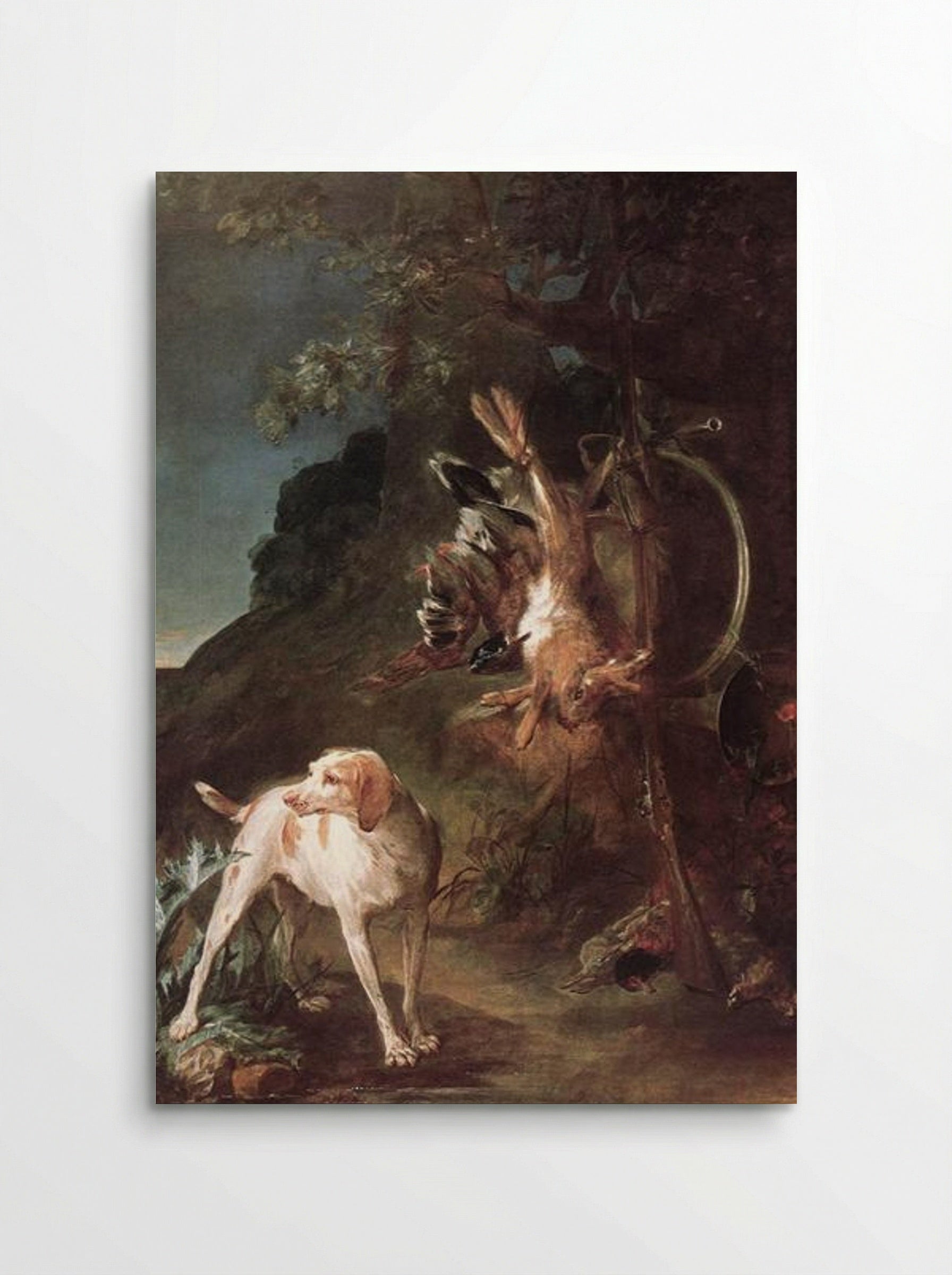 Game Still Life with Hunting Dog - Jean-Baptiste-Simeon Chardin - Poster