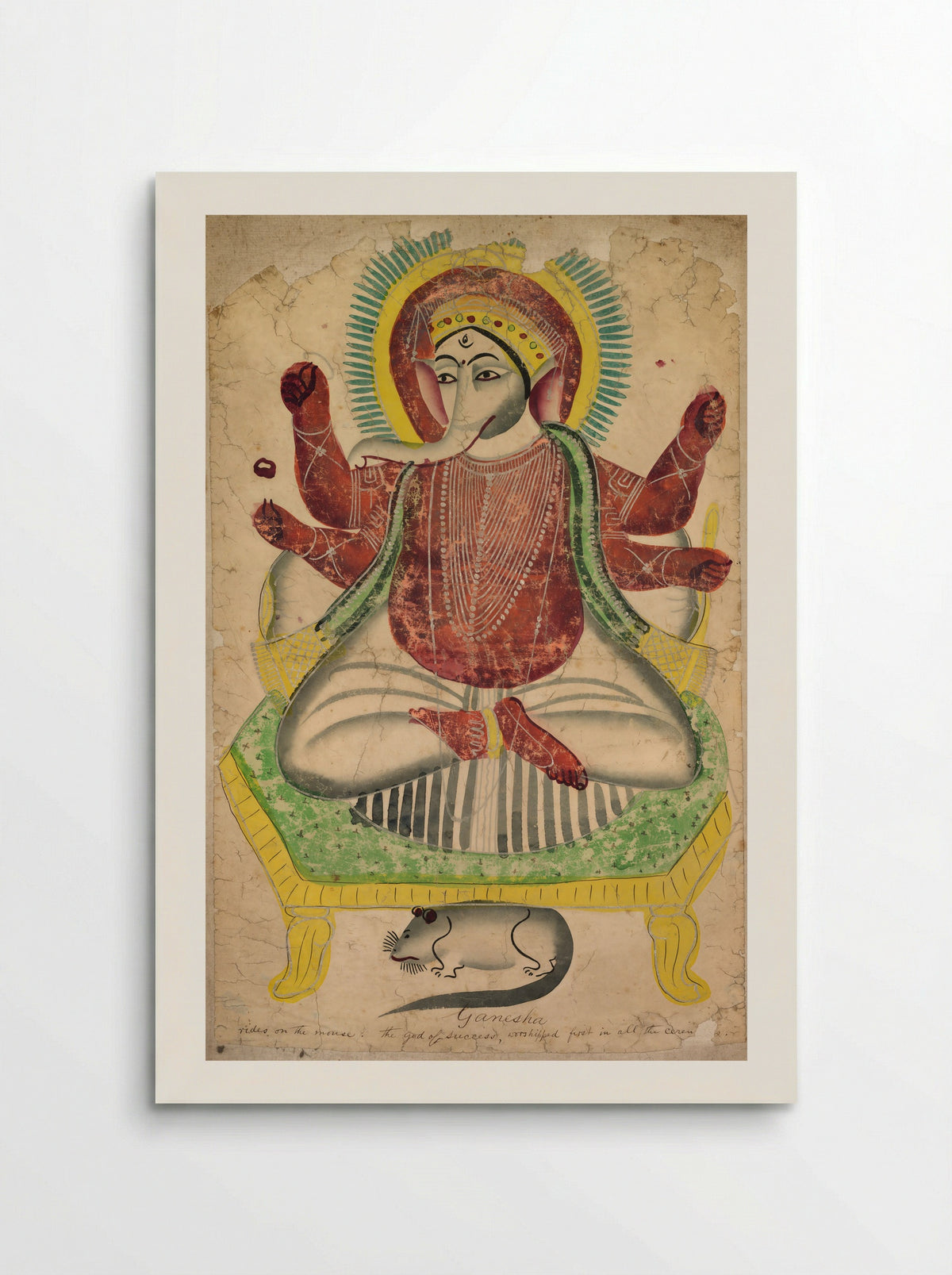 Ganesha - Kalighat School - Poster