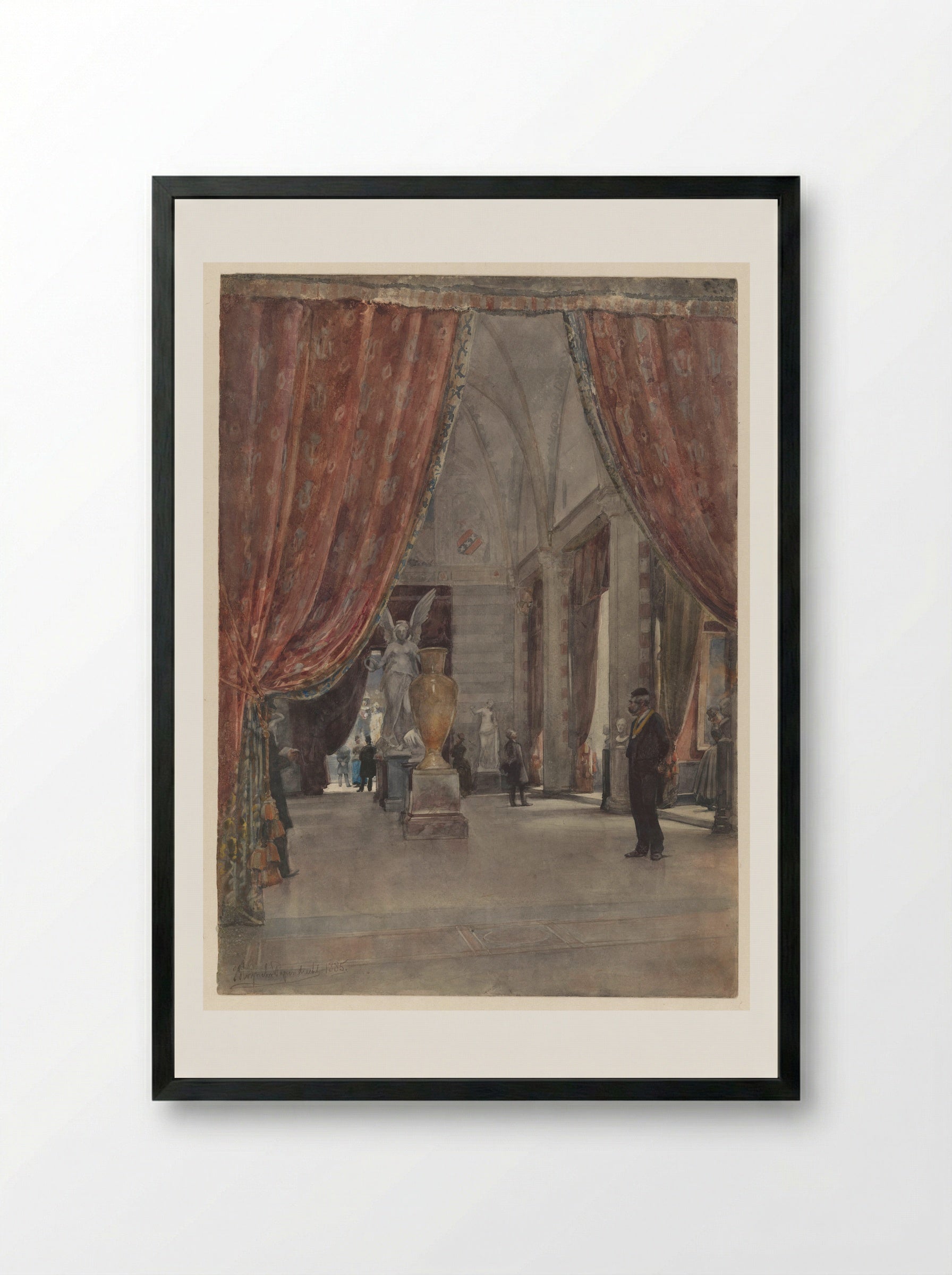 Gang van Bloemgracht 70 te Amsterdam - Jan Hoynck van Papendrecht - Framed Print Black